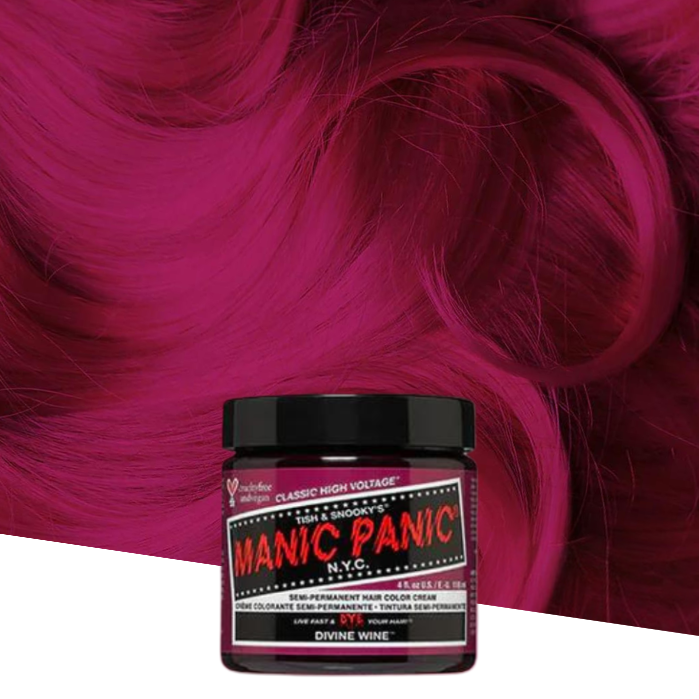 Vopsea de Păr Semipermanentă Manic Panic Divine Wine