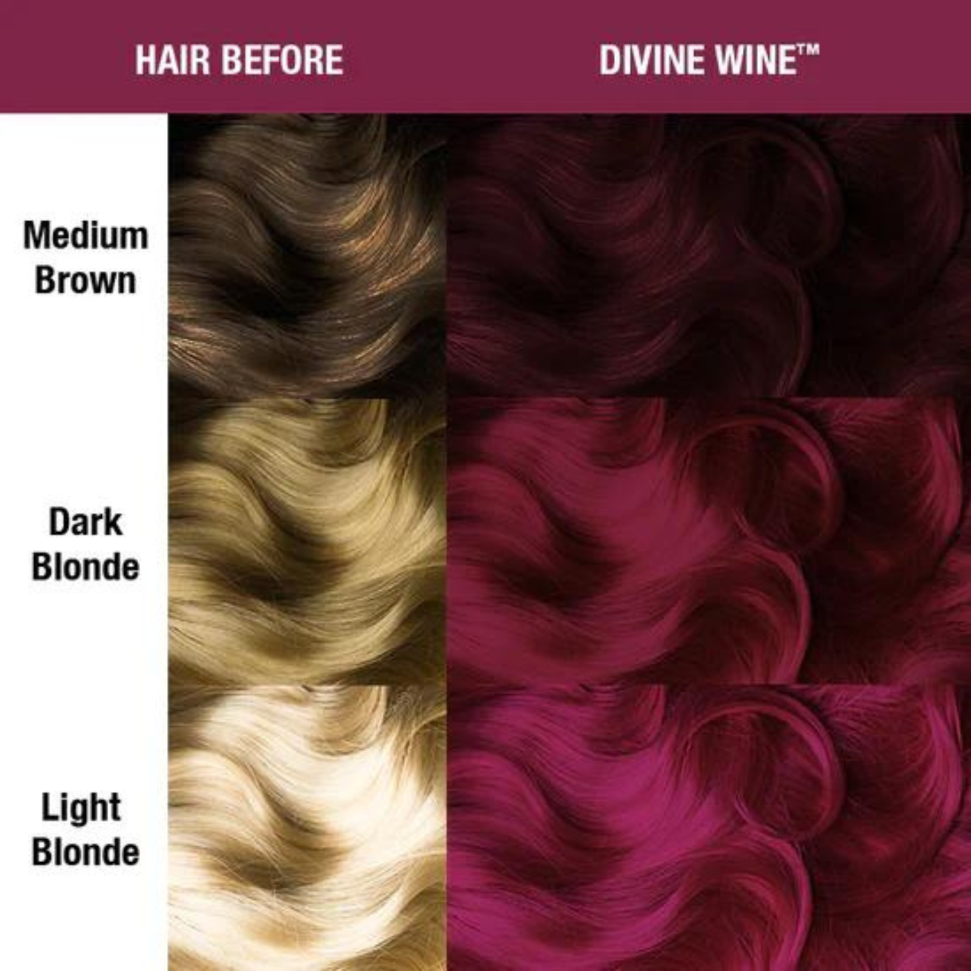 Vopsea de Păr Semipermanentă Manic Panic Divine Wine