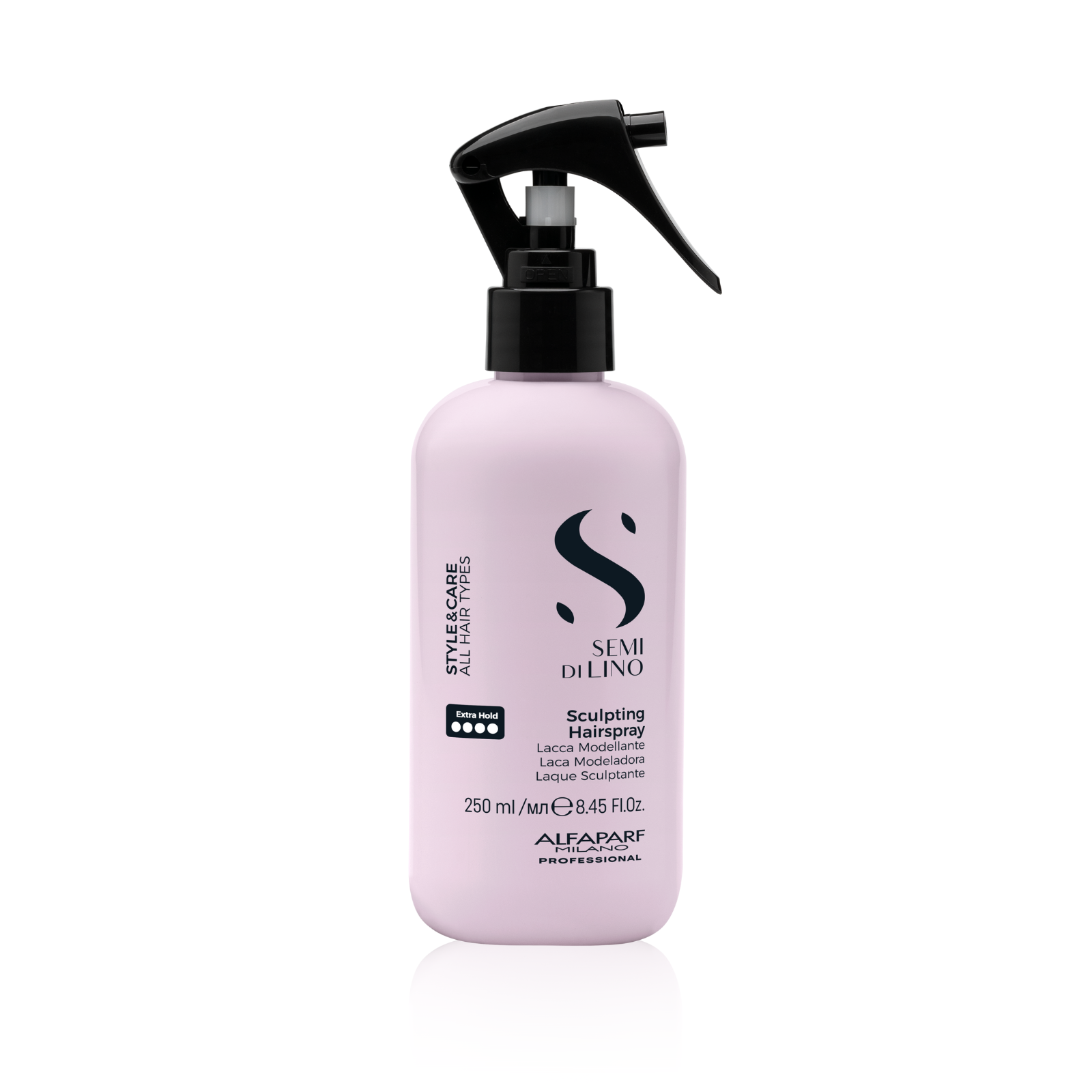 Fixativ lichid cu fixare extra puternica Alfaparf Semi di Lino Sculpting Hairspray 250 ml