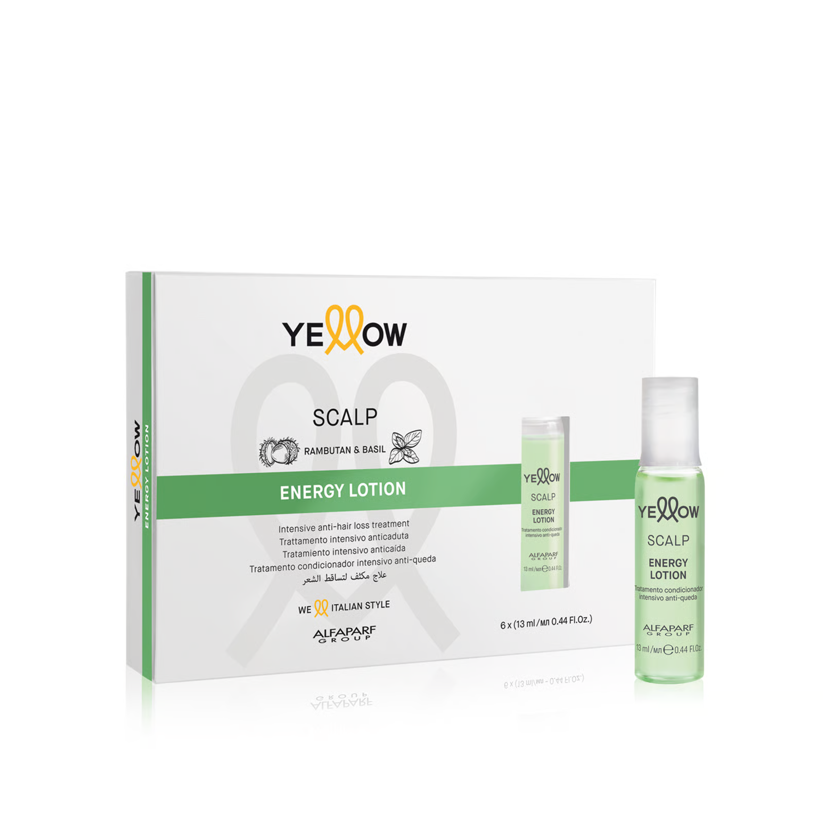 Lotiune energizanta pentru scalp Alfaparf Yellow Scalp Energy Lotion 6x13 ml