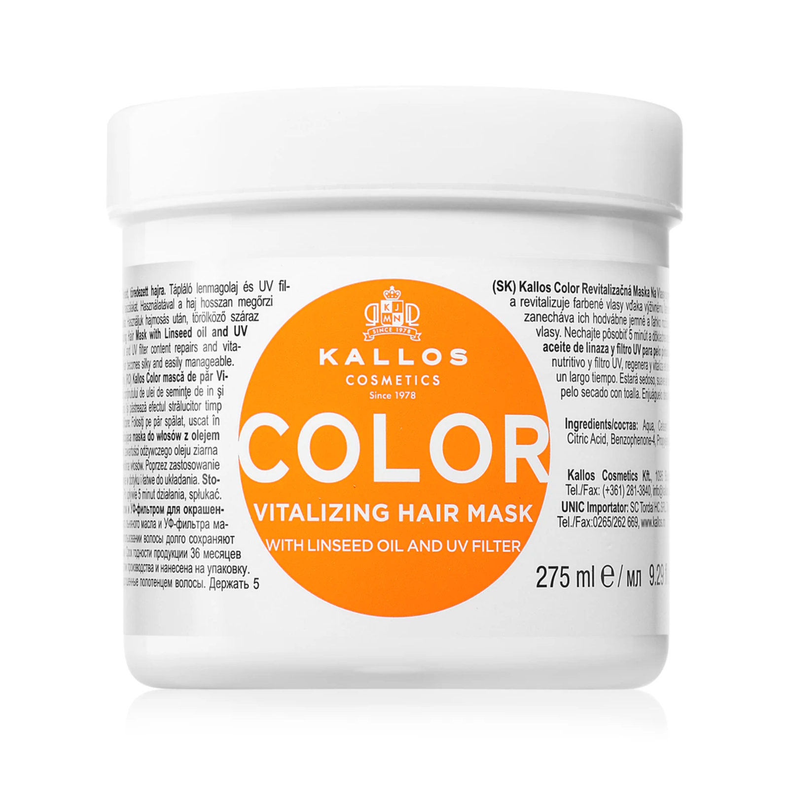 Masca pentru protectiea culorii Kallos KJMN Color Mask 275 ml