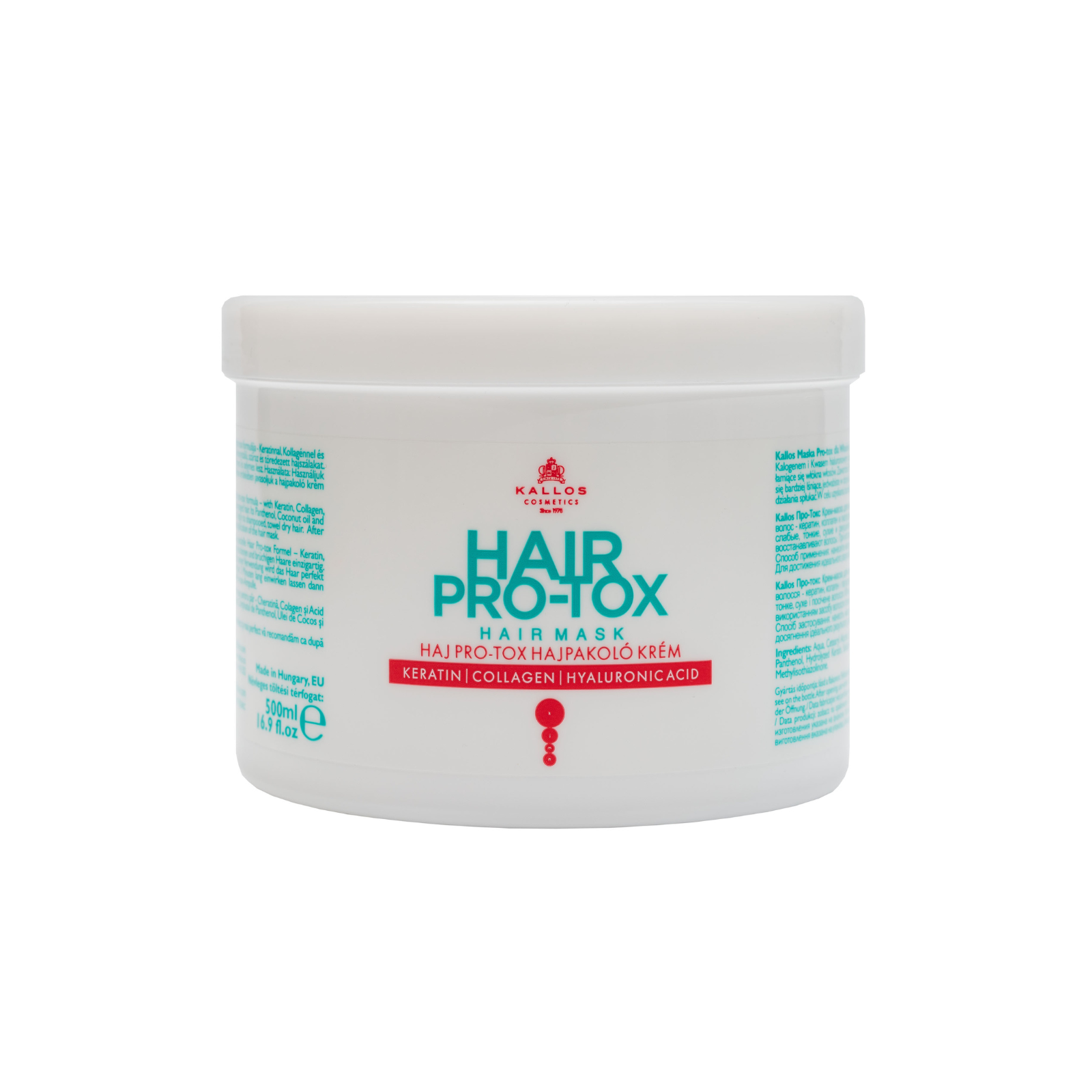 Pachet regenerare păr deteriorat | Kallos Pro-Tox (Șampon 500 ml, Mască 500 ml)