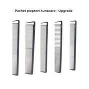 Pachet 5 piepteni profesionali tunsoare din fibră de carbon Upgrade Nano Ion modele 18 19 20 23 24
