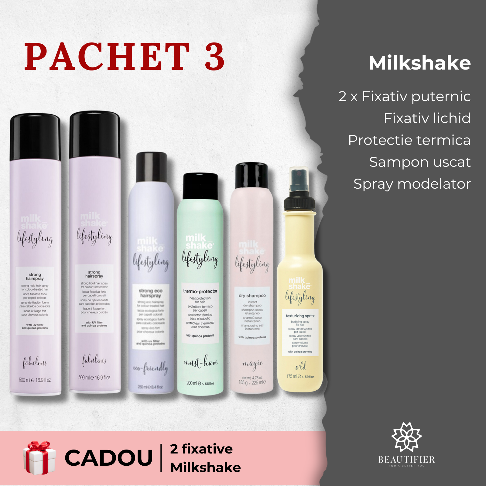 Pachet 3 (cadou 2 fixative Milkshake) – Beautifier