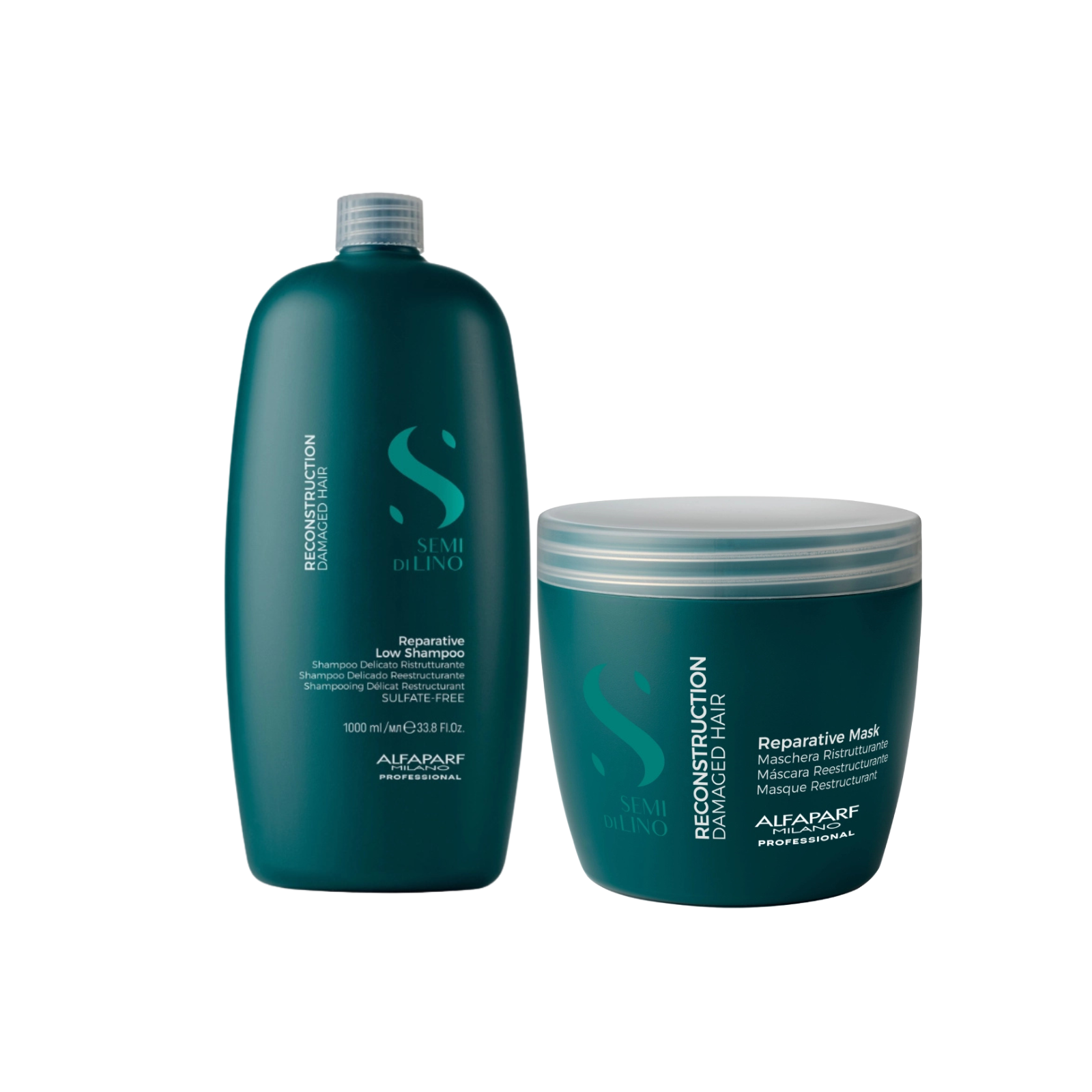 Pachet par deteriorat | Alfaparf Reconstruction (Sampon 1000ml, Masca 500ml)