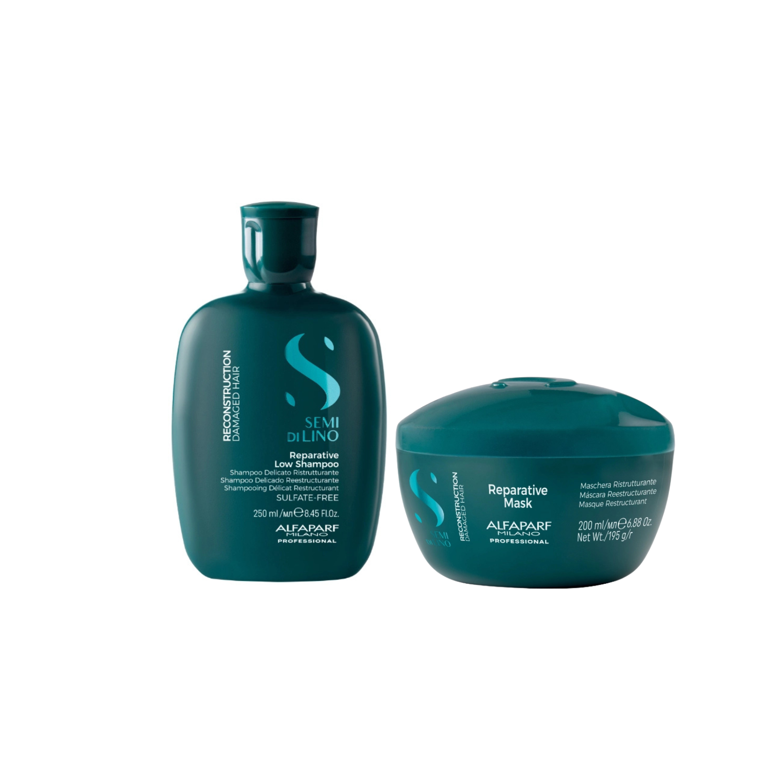 Pachet par deteriorat | Alfaparf Reconstruction (Sampon 300ml, Masca 250ml)