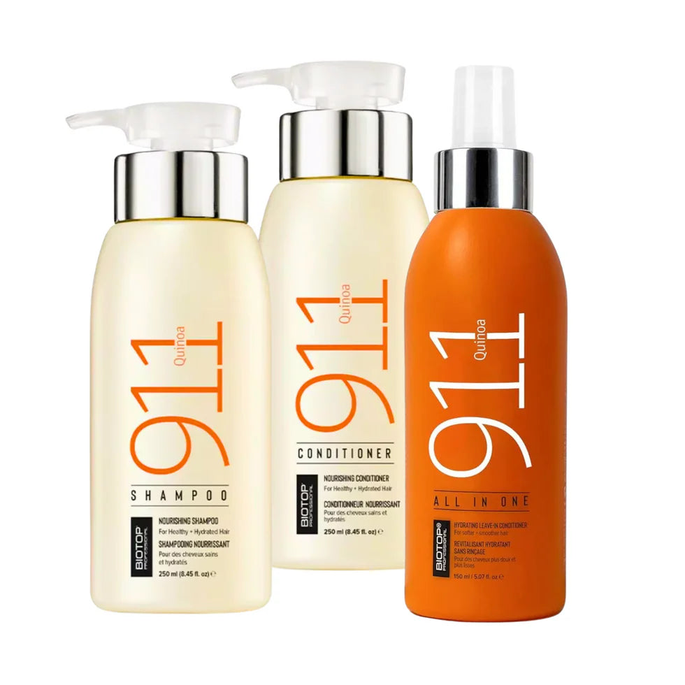 Regenerare par uscat Biotop 911 (Șampon, Balsam, Leave-In