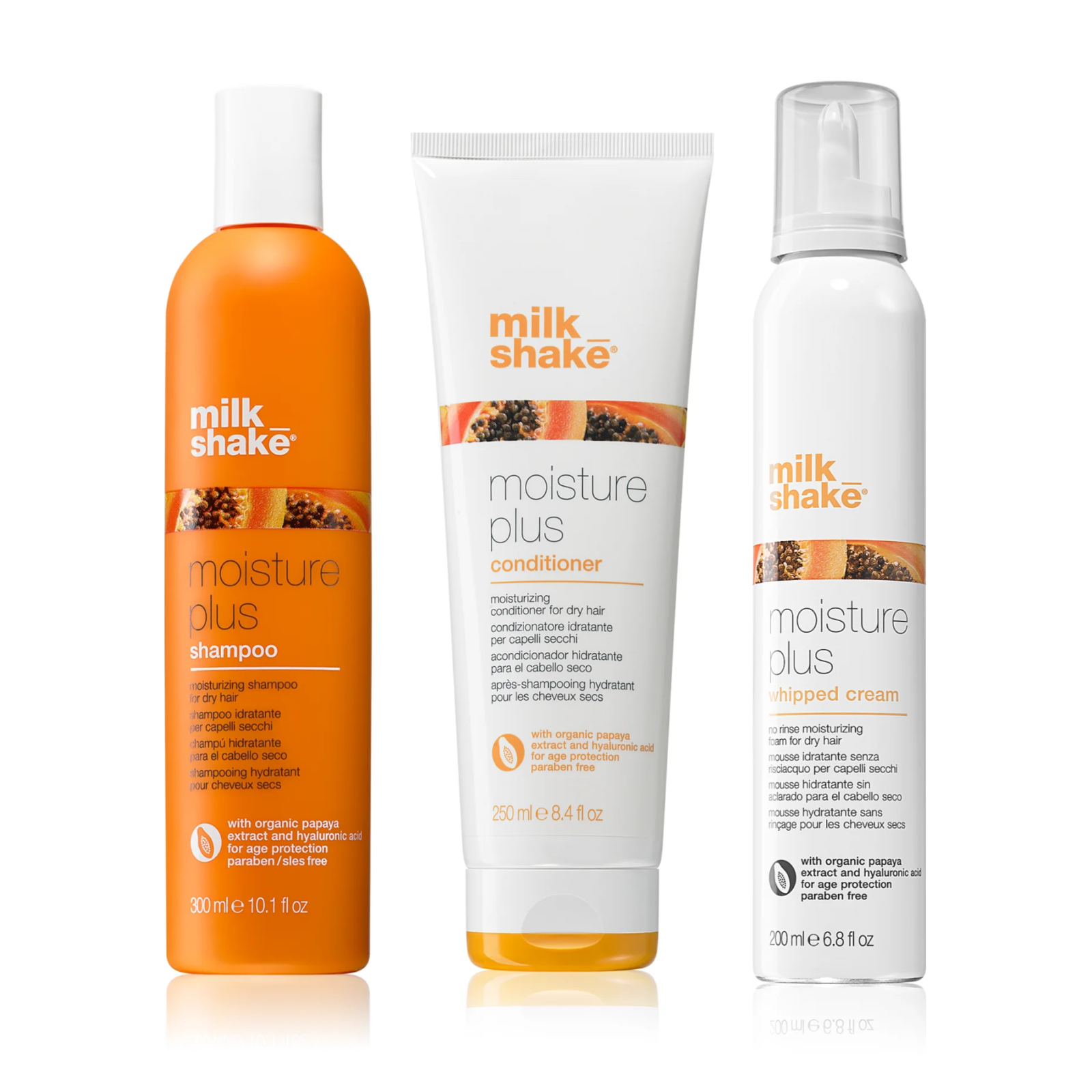 Pachet hidratare par uscat Milkshake Moisture Plus sampon balsam spuma