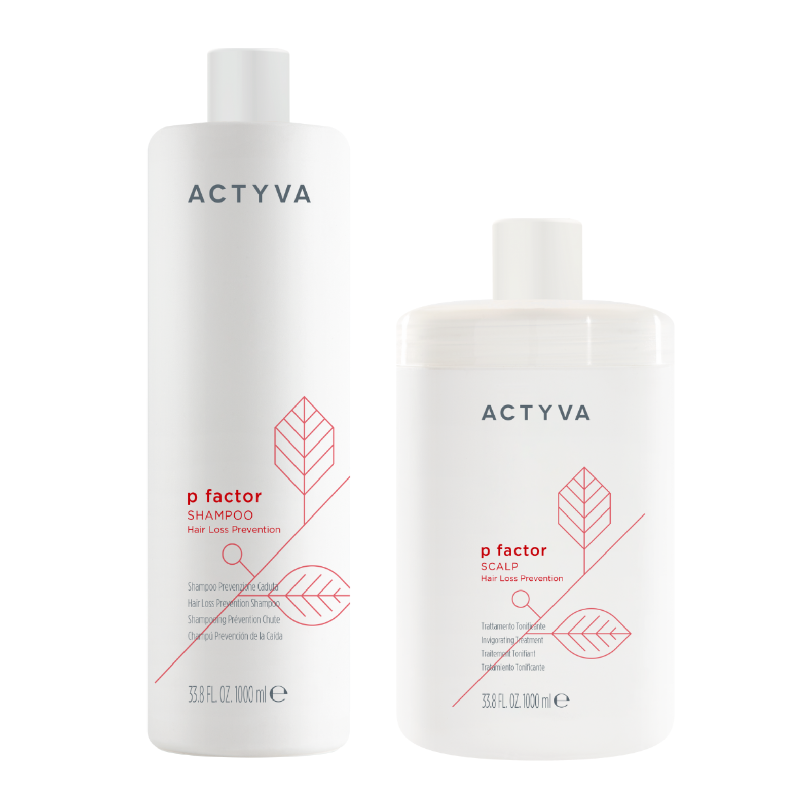 Pachet impotriva caderii parului Kemon Actyva P Factor Sampon 1000ml, Tratament 1000ml Beautifier
