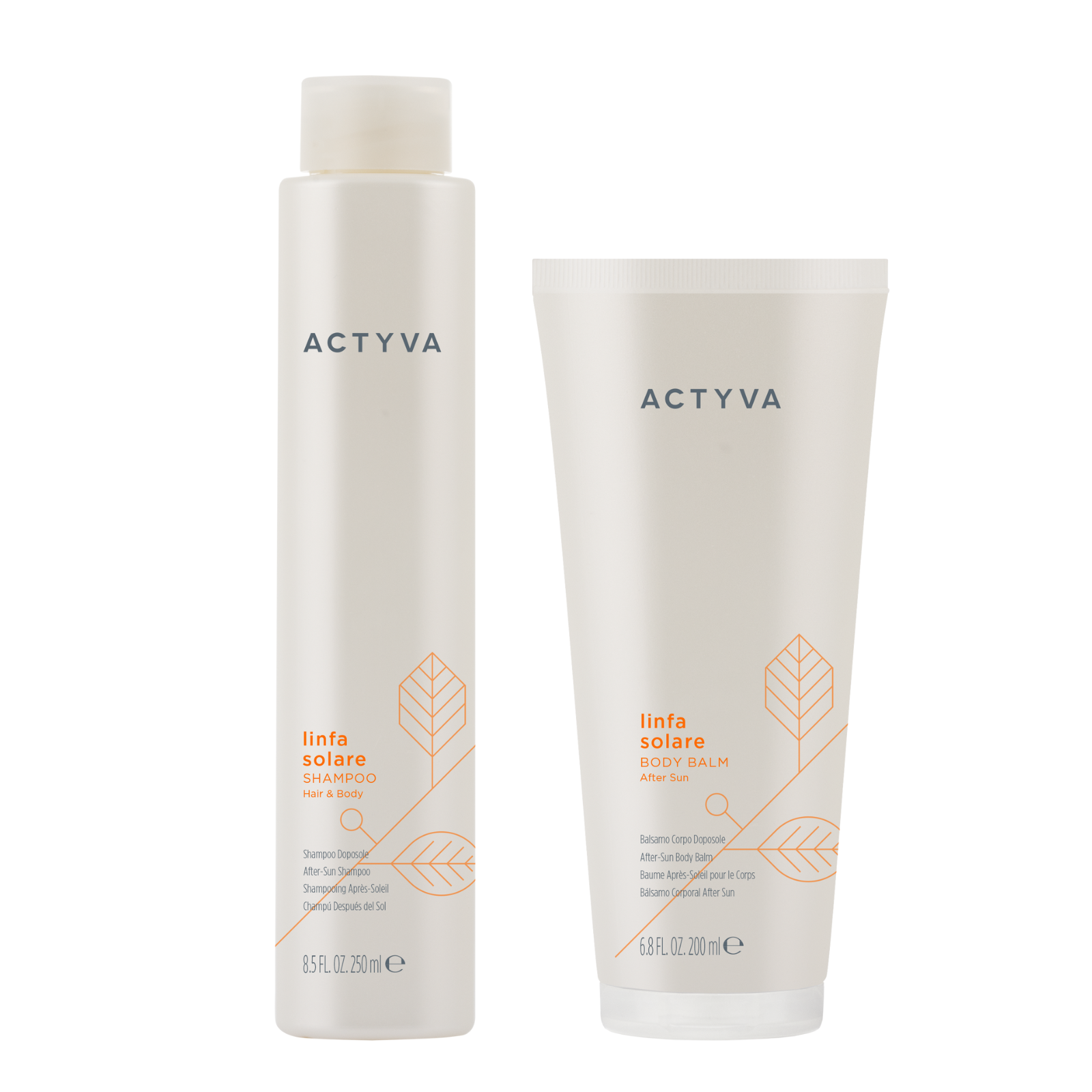 Pachet ingrijire par si corp expuse la soare | Kemon Actyva Linfa Solare (Sampon 250ml, Balsam 200ml)