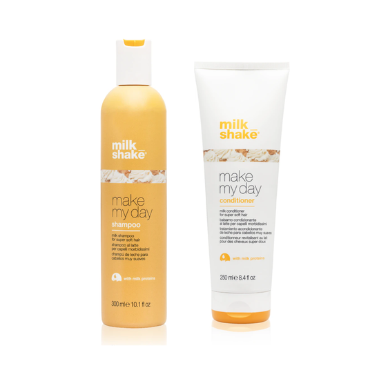 Pachet îngrijire pentru toate tipurile de păr | Milkshake Make My Day (Șampon 300ml, Balsam 250ml)