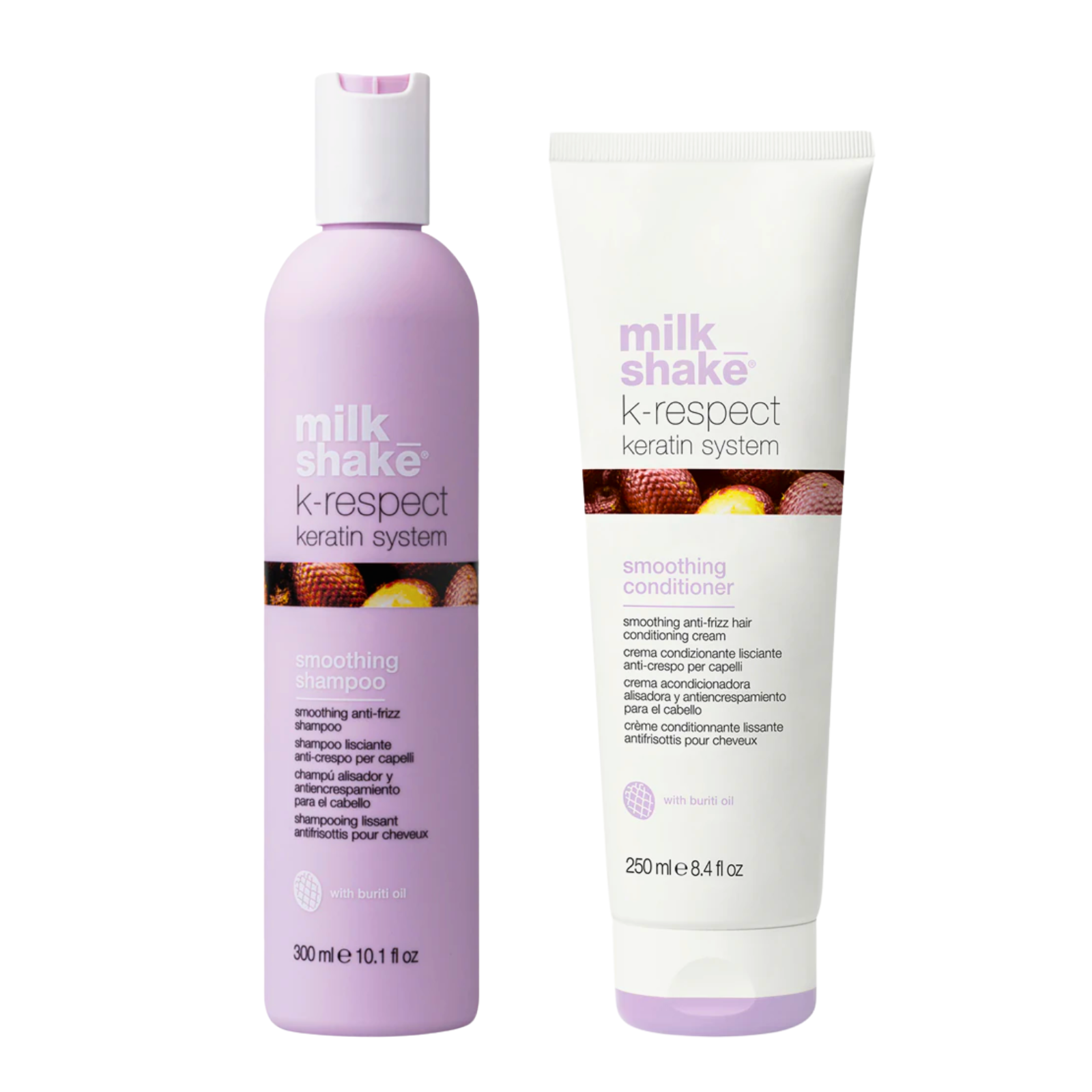 Pachet netezire par rebel Milkshake K-Respect Keratin System Sampon 300 ml Balsam 250 ml