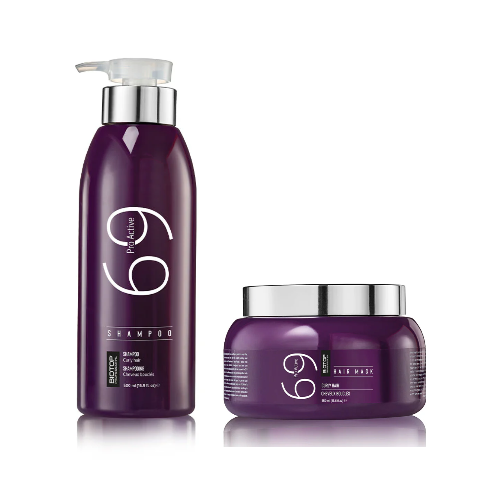 Pachet pentru ingrijirea si definirea buclelor Biotop Pro Active 69 Sampon Masca