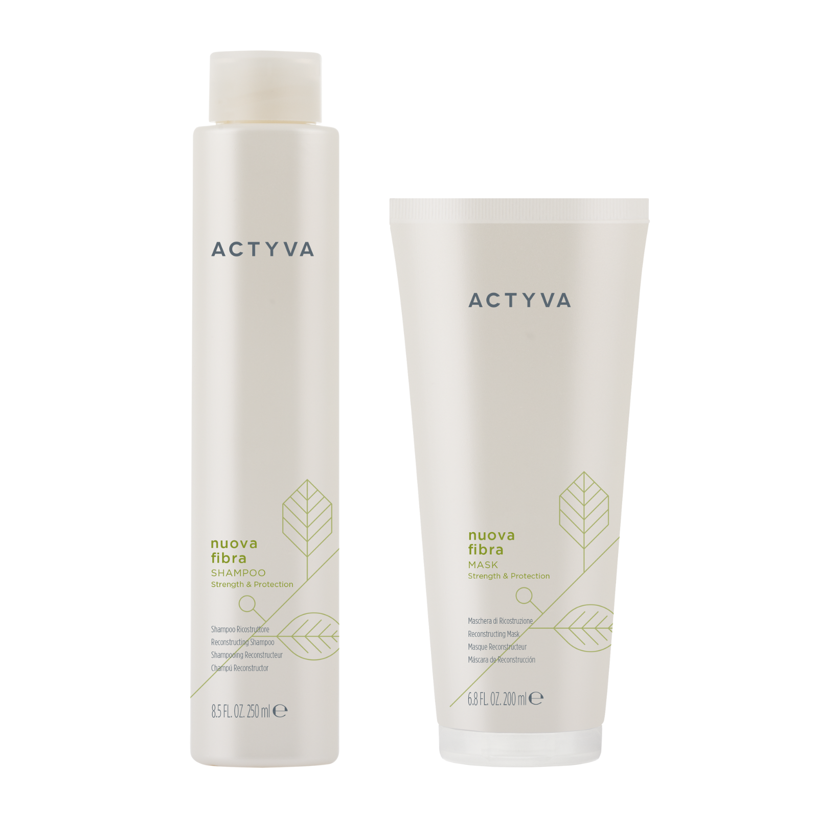 Pachet pentru parul deteriorat | Kemon Actyva Nuova Fibra (Sampon 250ml, Masca 200ml)