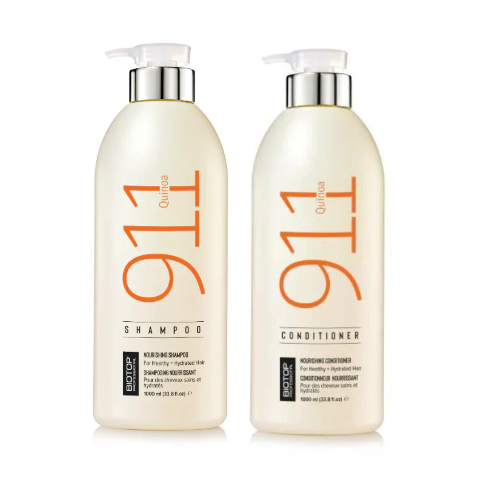 Pachet regenerare par uscat si deteriorat Biotop Quinoa 911 Sampon 1000ml, Balsam 1000 ml Beautifier