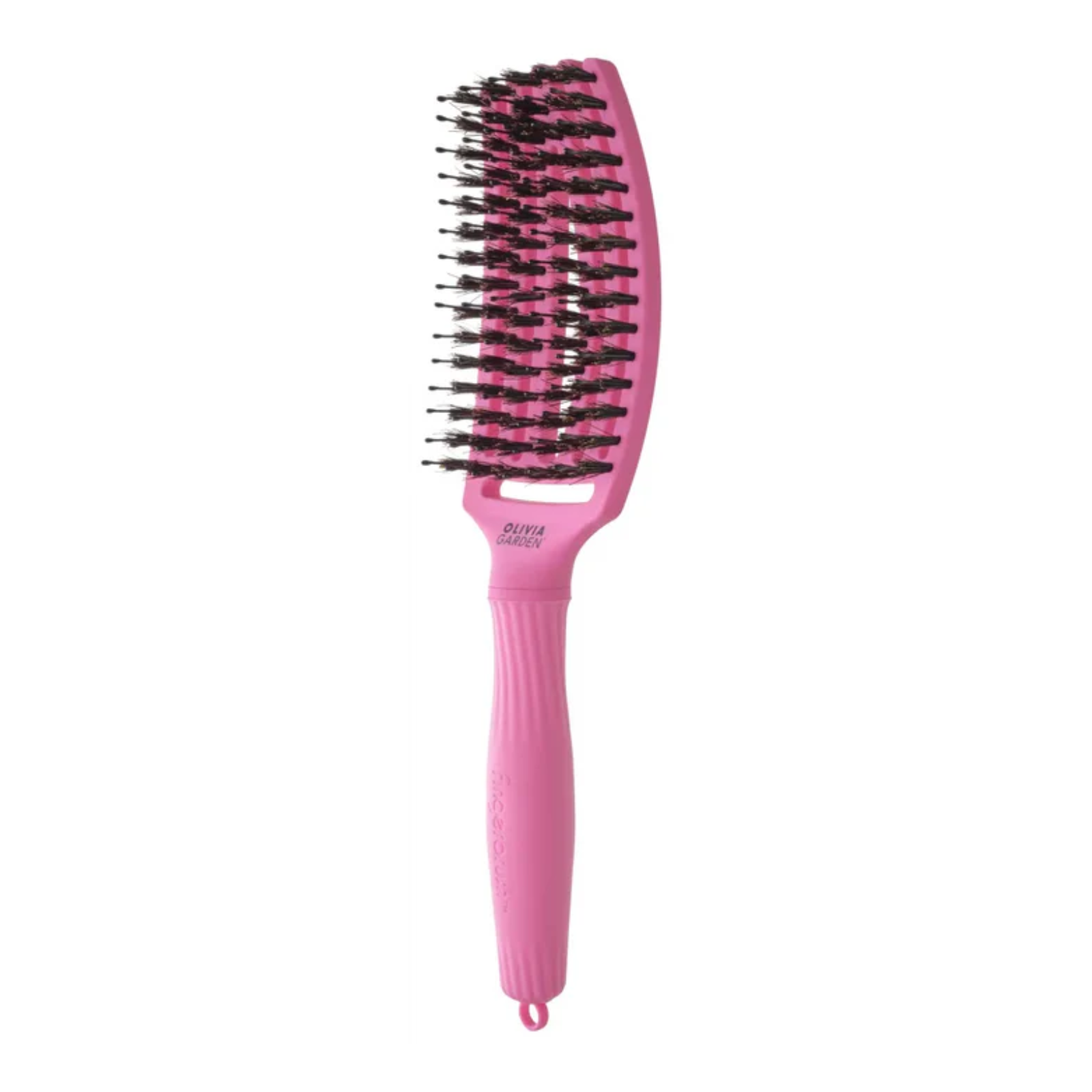 Perie pentru descurcat părul uscat Olivia Garden Fingerbrush Bubble Pink