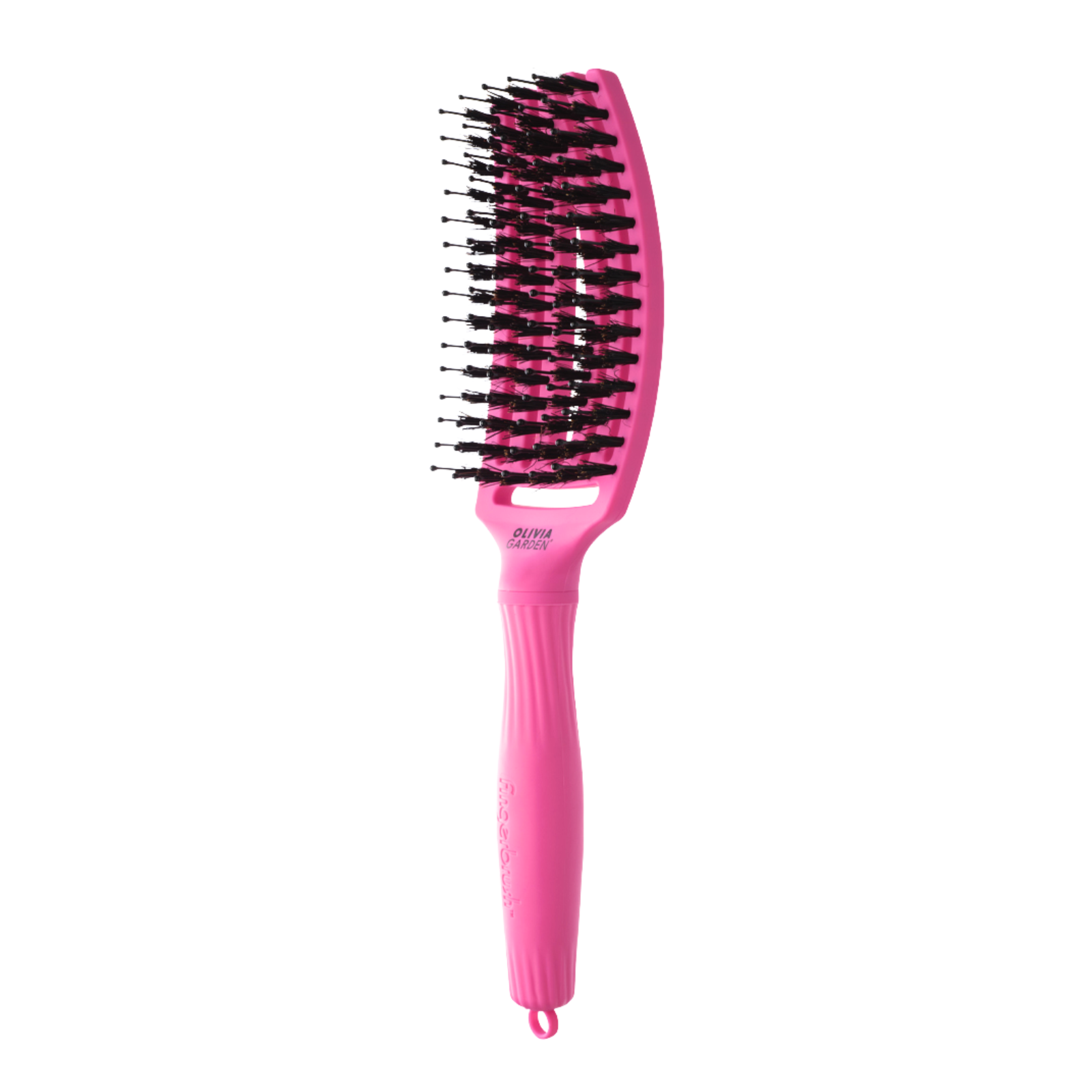 Perie pentru descurcat părul uscat |Olivia Garden Fingerbrush Dolce Vita Pink Granita