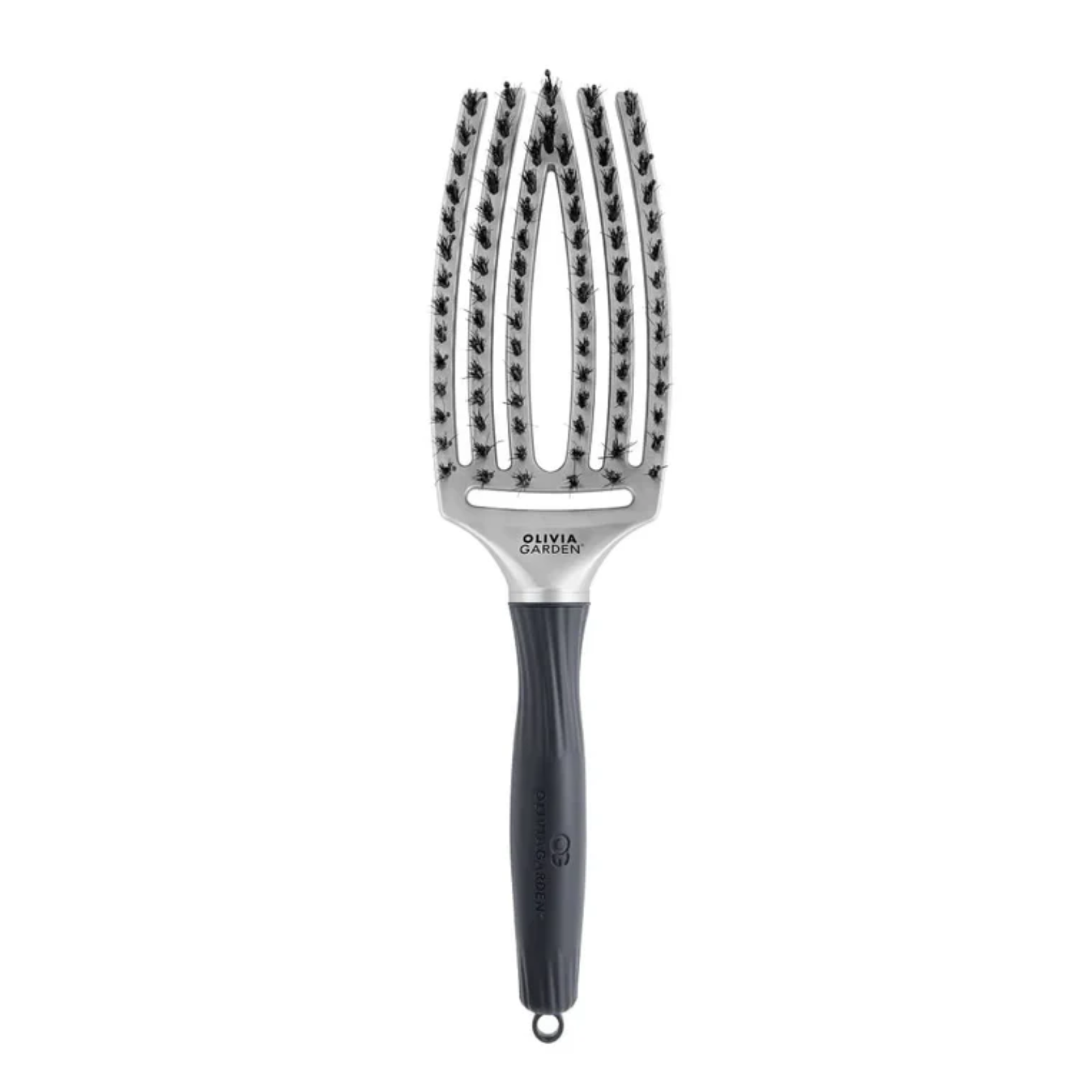 Perie pentru descurcat părul uscat Olivia Garden Fingerbrush White Gold