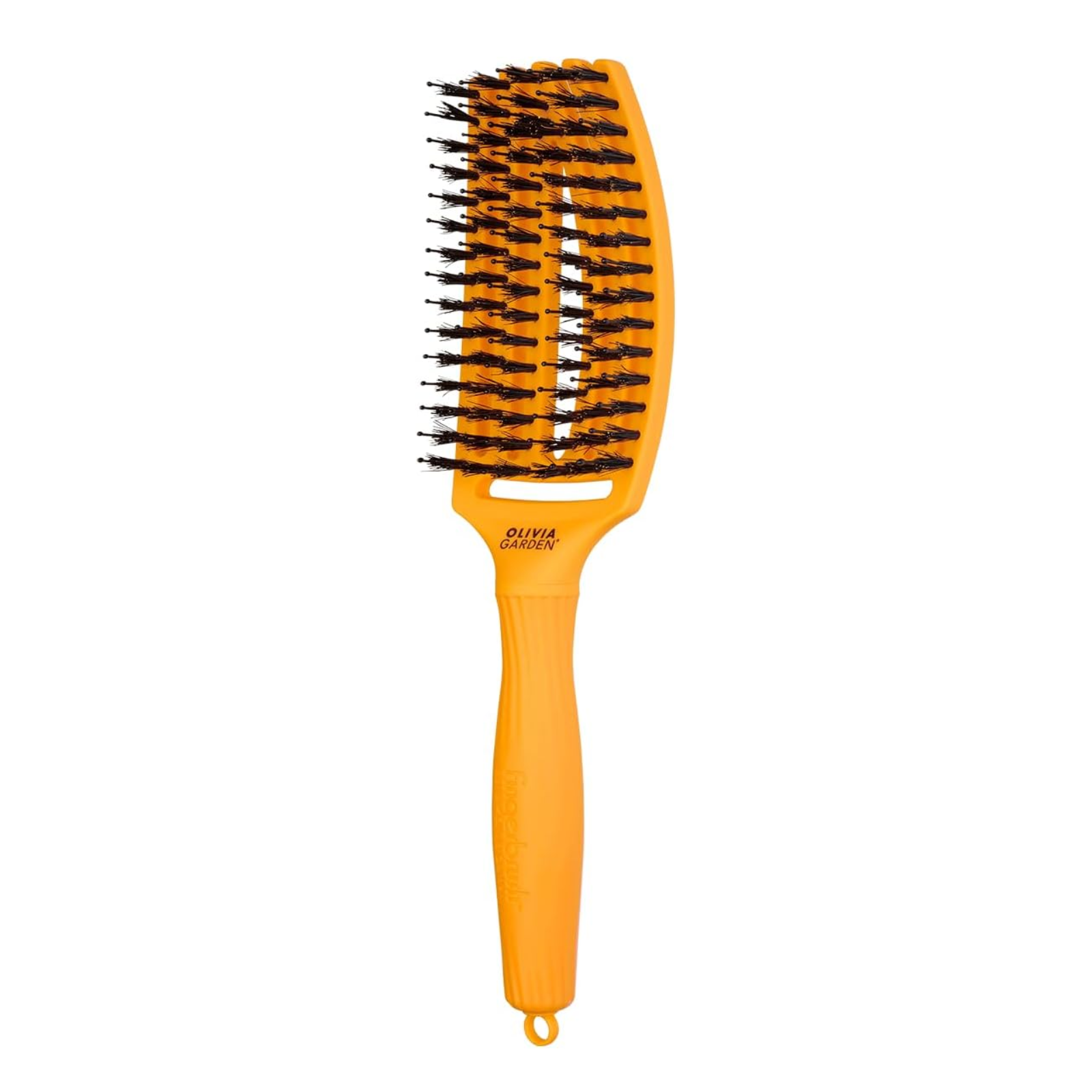 Perie pentru descurcat parul uscat Olivia Garden Fingerbrush Yellow Sunshine 2