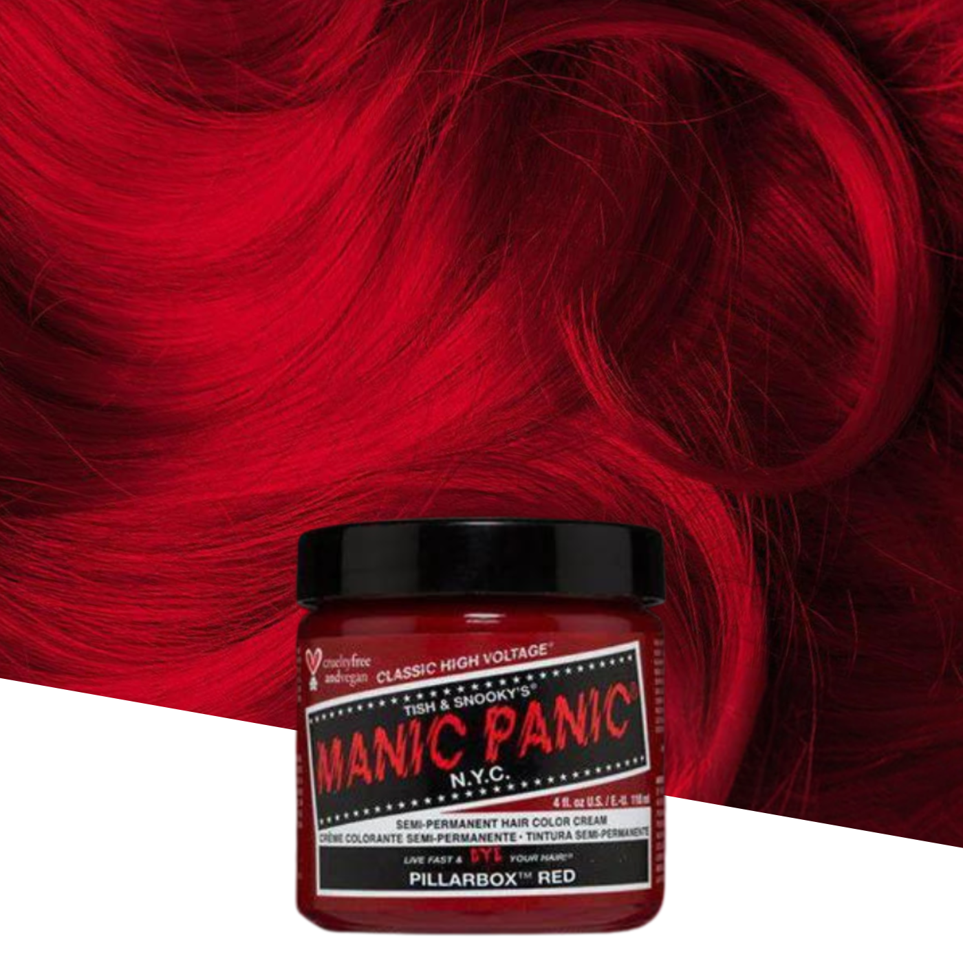 Vopsea de Păr Semipermanentă Manic Panic Pillarbox Red