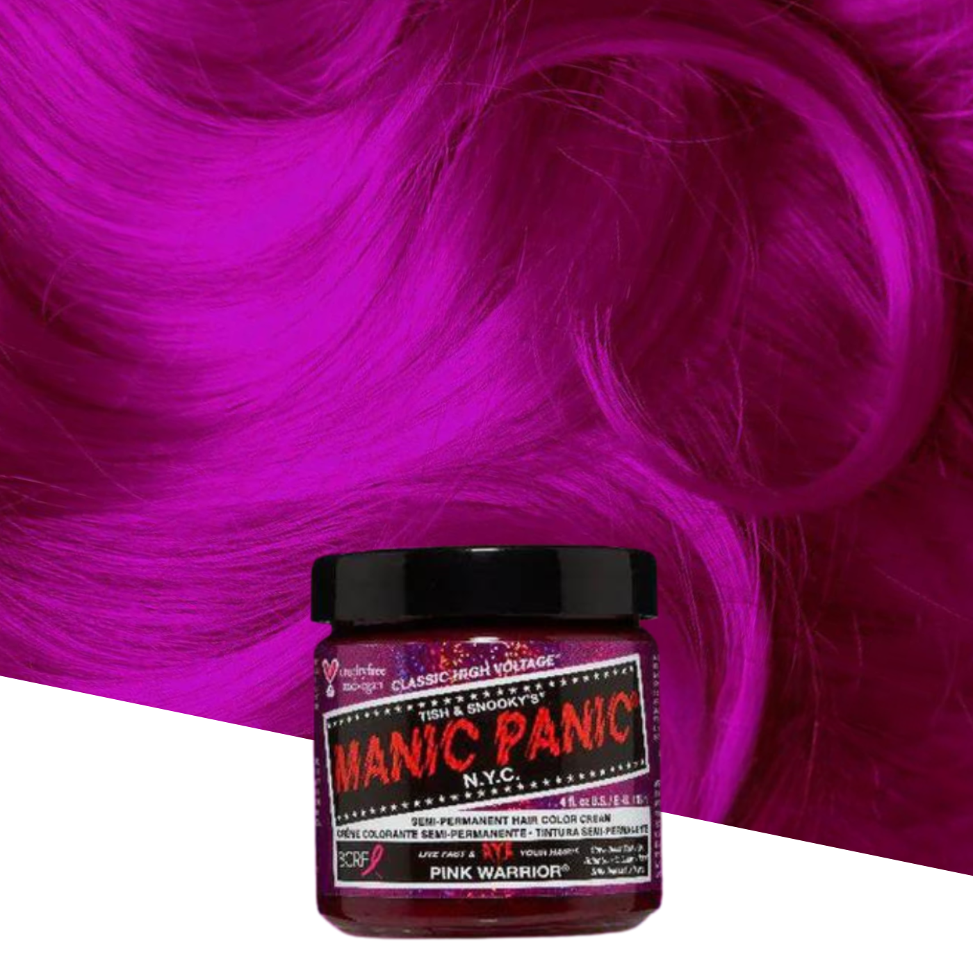 Vopsea de Păr Semipermanentă Manic Panic Pink Warrior