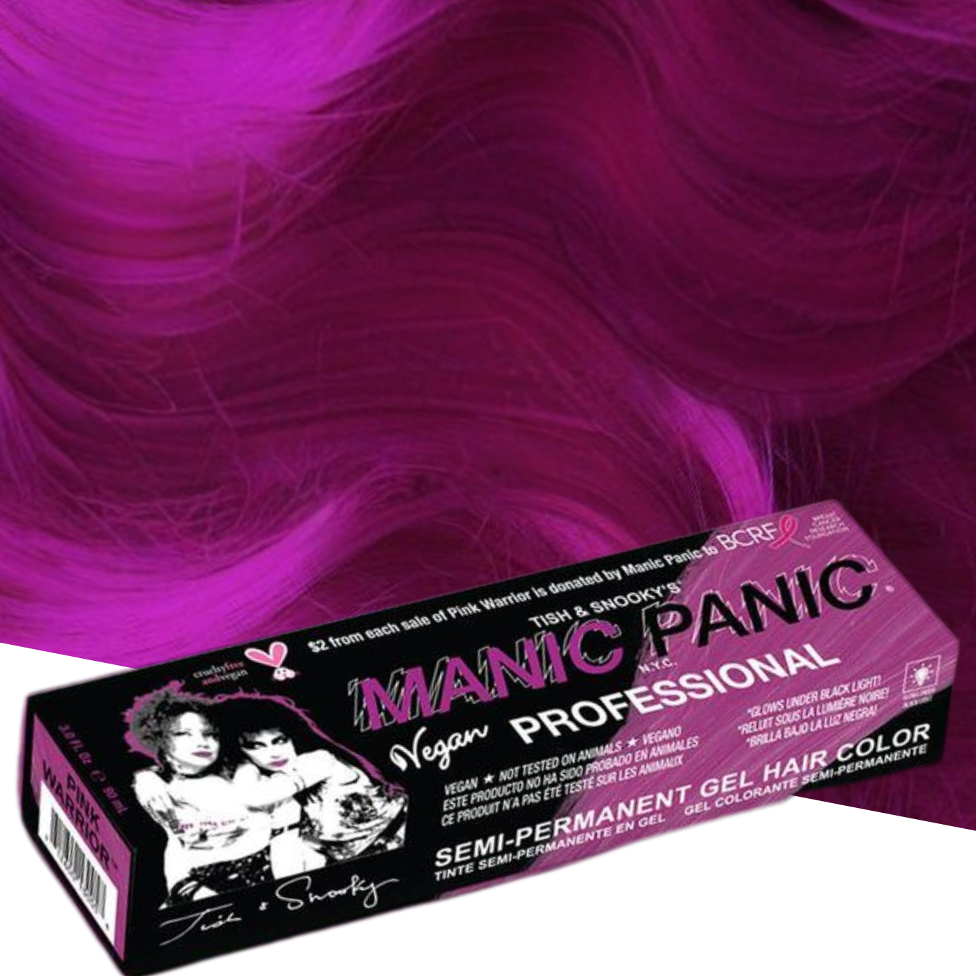 Vopsea Gel de Păr Semipermanentă Manic Panic Pink Warrior