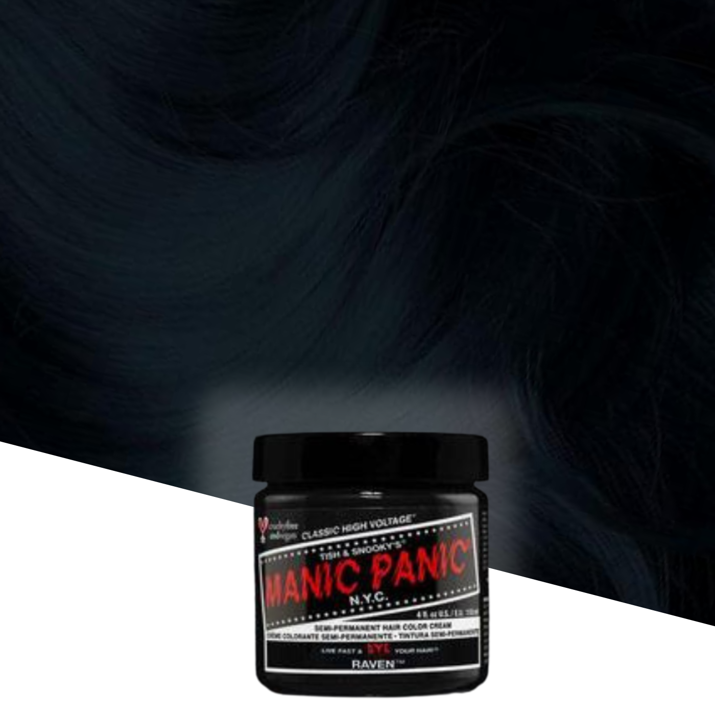 Vopsea de Păr Semipermanentă Manic Panic Raven