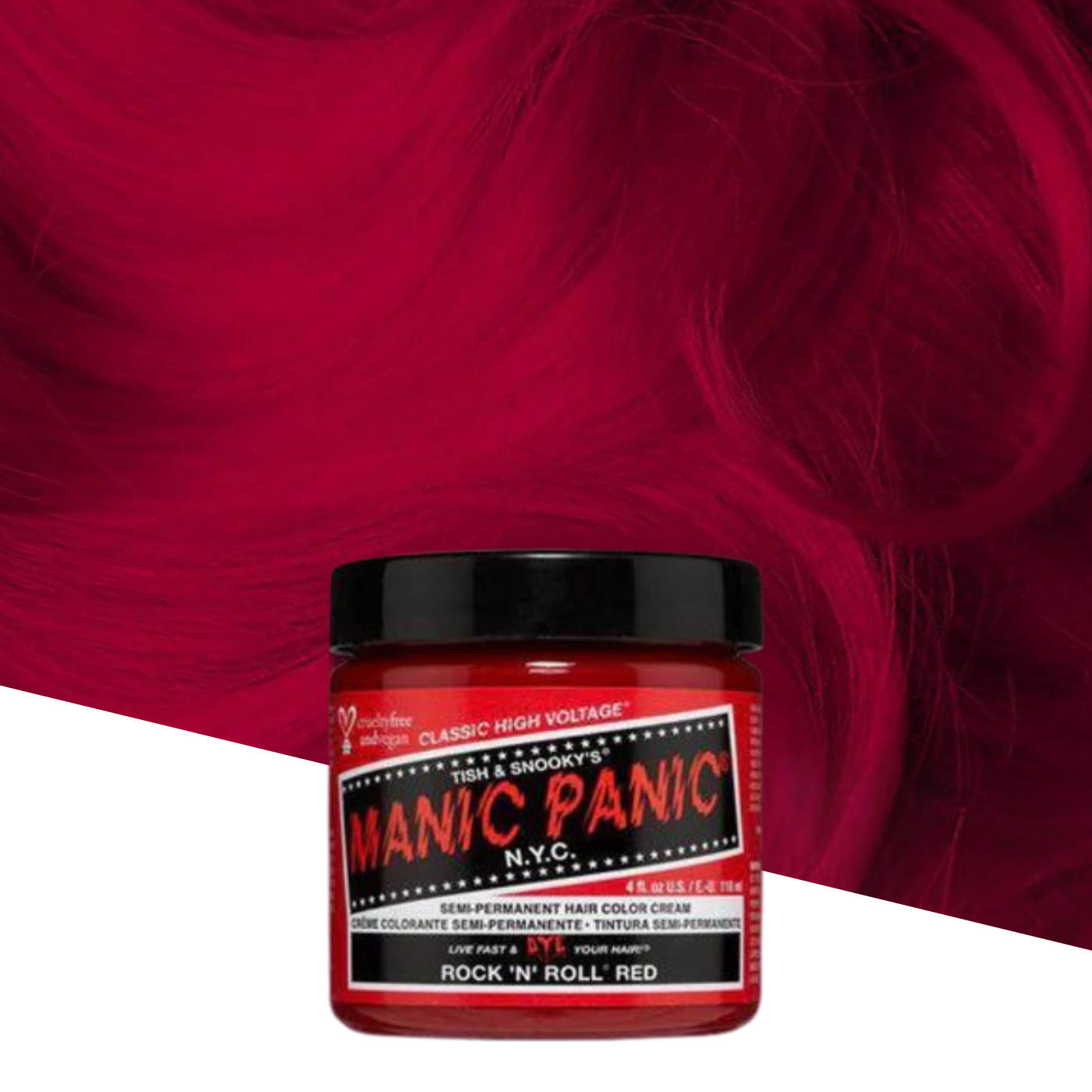 Vopsea de Păr Semipermanentă Manic Panic Rock'n Roll Red