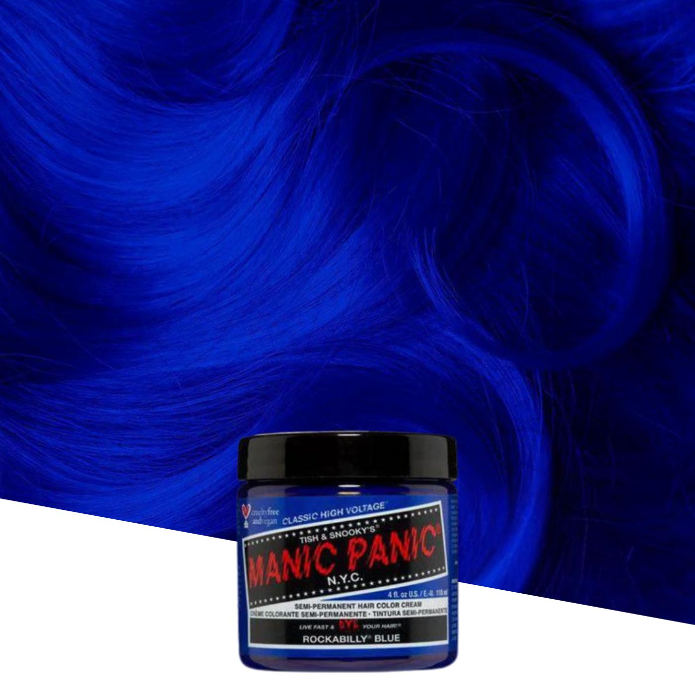 Vopsea de Păr Semipermanentă Manic Panic Rockabilly Blue