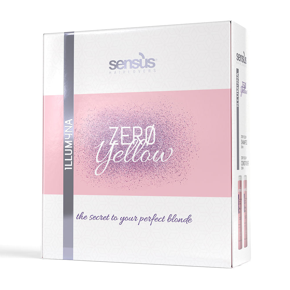 Pachet șampon și balsam pentru îndepărtarea tonurilor de galben | Sensus Illumyna Zero Yellow,