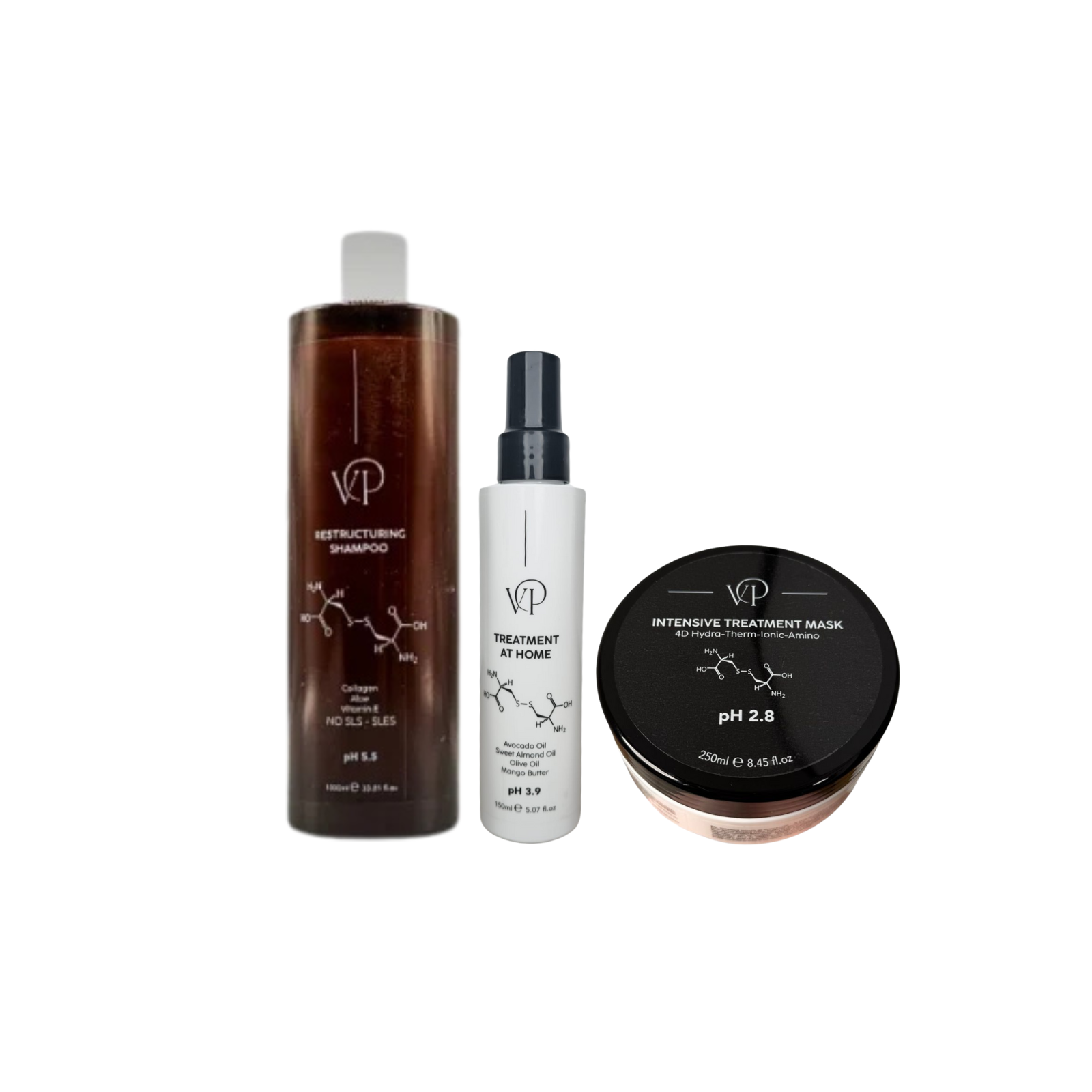 Pachet reparare intensa | Vocea Parului (Sampon 500ml, Masca 250ml, Tratament 150ml)