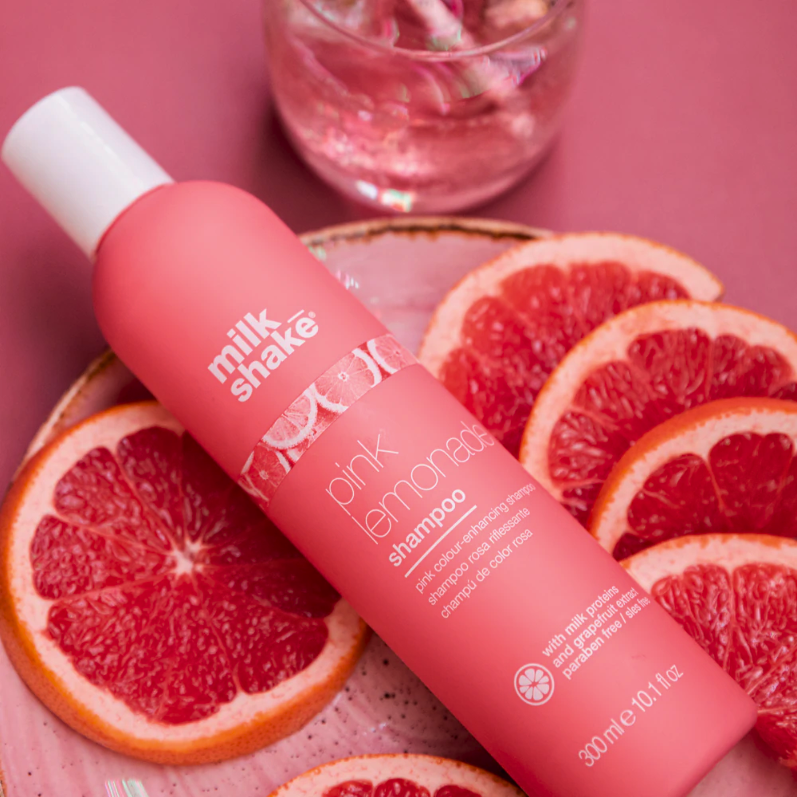 Sampon cu pigment pentru tonuri de roz Milkshake Pink Lemonade 300ml Beautifier.ro