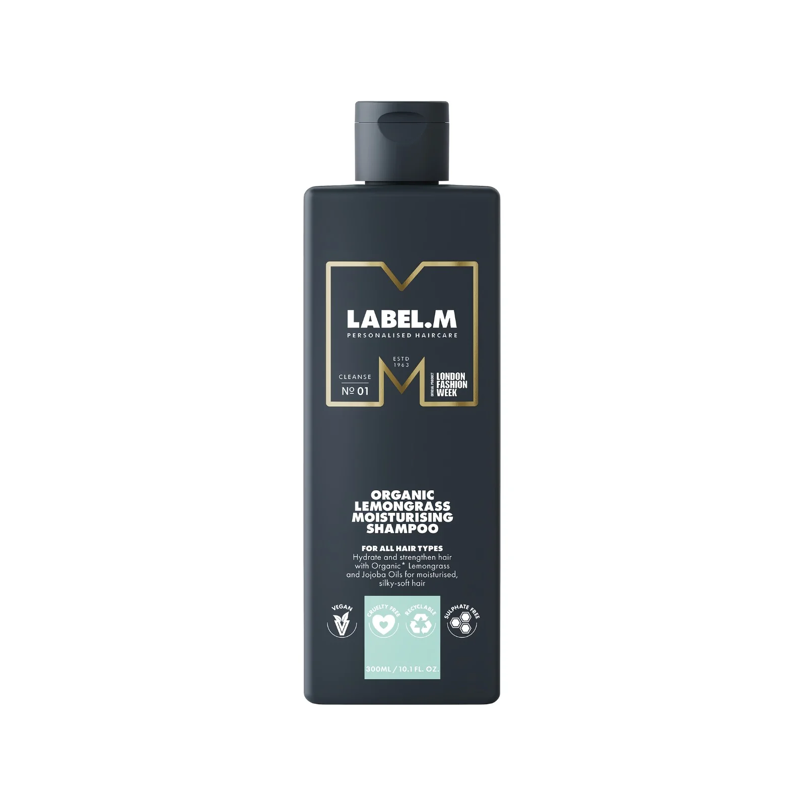 Sampon pentru par uscat Label. M Organic Lemongrass Moisturizing Shampoo 300 ml