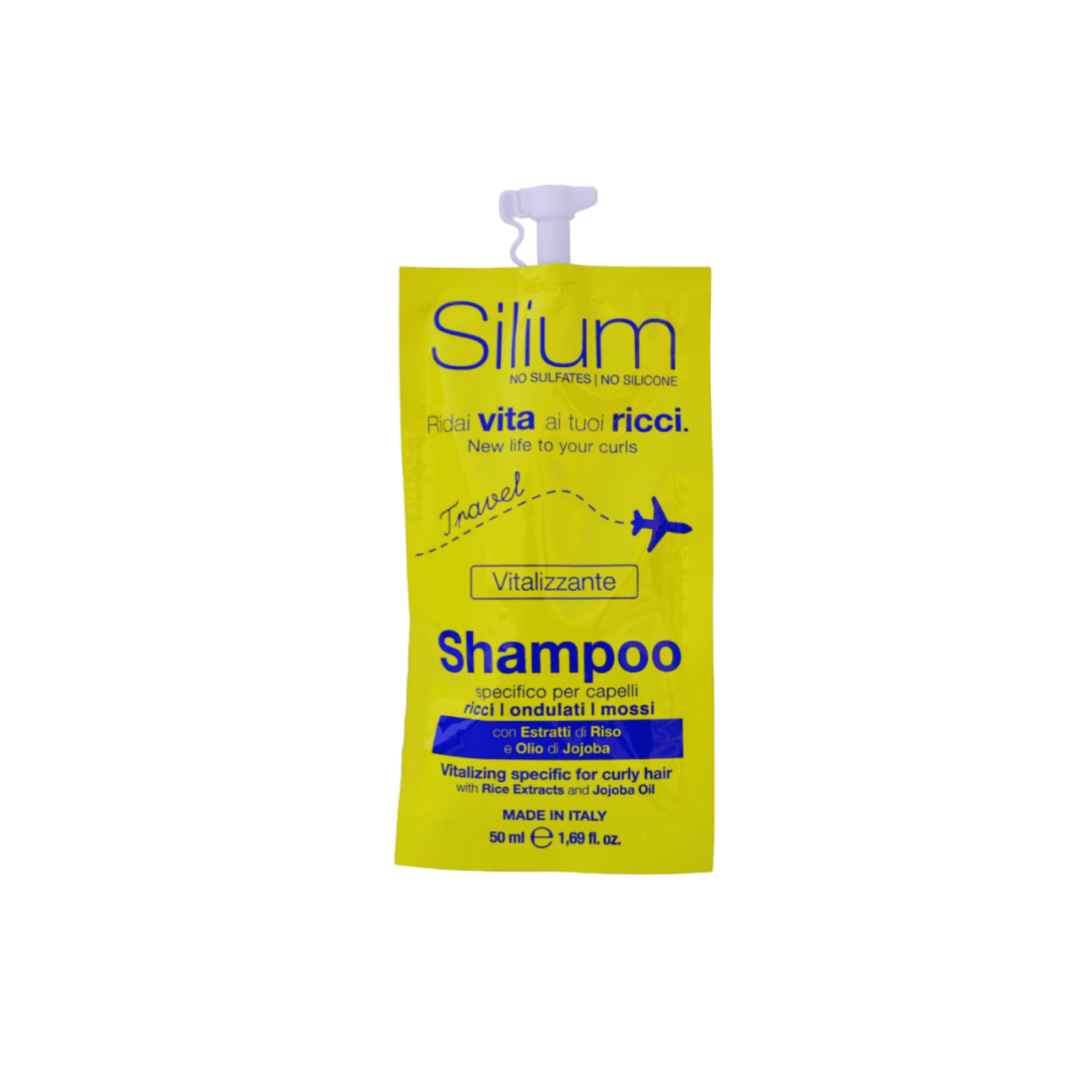 Sampon revitalizant pentru par cret Silium Vitalizzante Travel Size 50ml