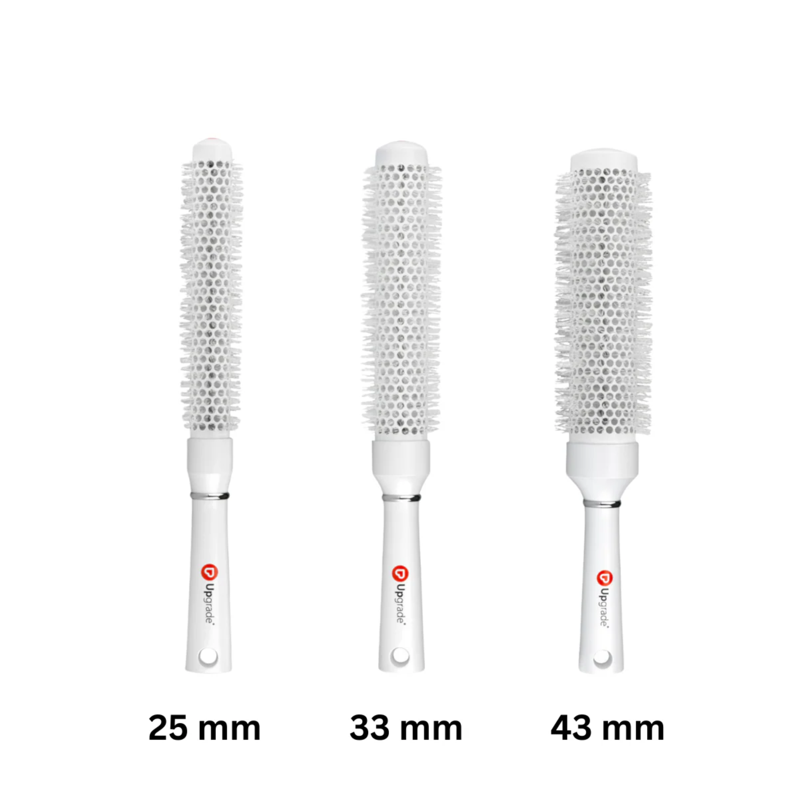 Kit 3 perii rotunde lungi pentru păr Nano Silver Ion Upgrade NSI Long Brush 25 mm 33 mm 43 mm