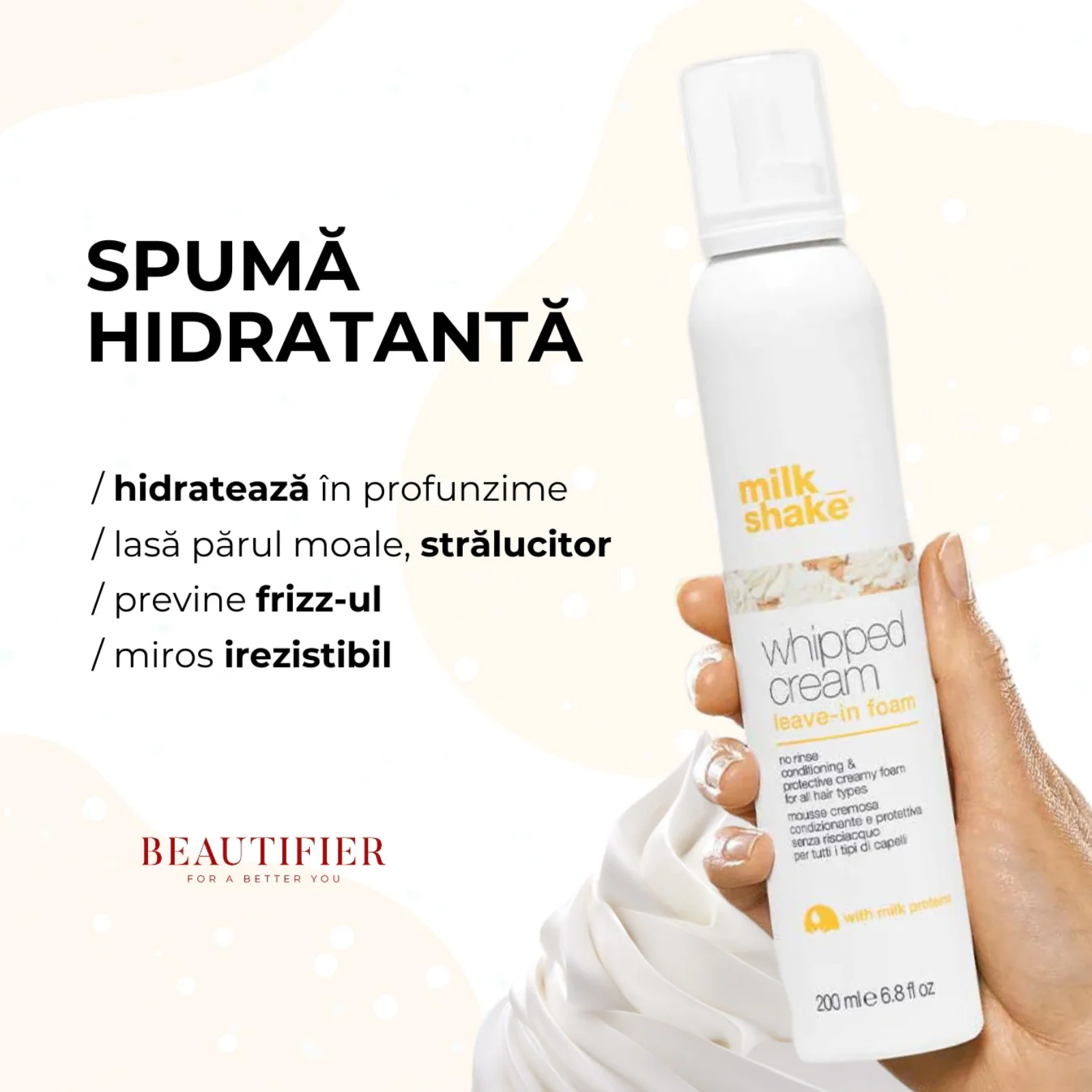 Spuma hidratanta Leave-In Whipped Cream Milkshake 200 ml 2