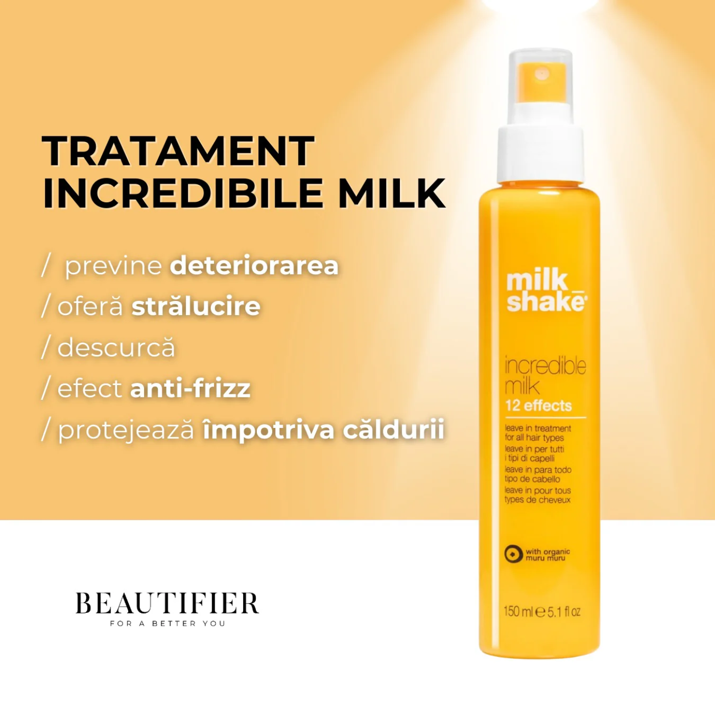 Tratament par Leave-In 12 efecte Milkshake Incredible Milk 150 ml  2