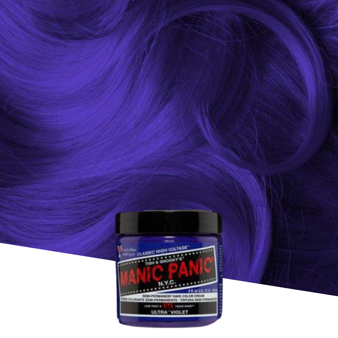 Vopsea de Păr Semipermanentă Manic Panic Ultra Violet