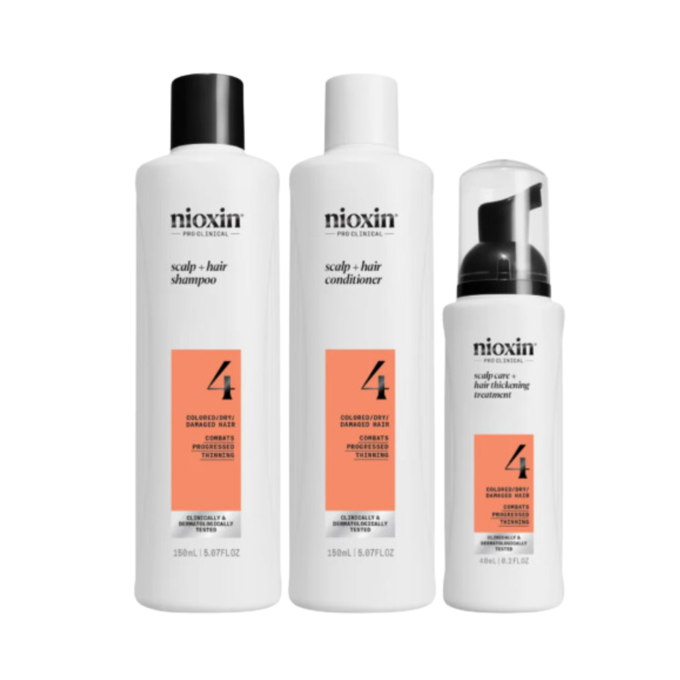 Set ingrijire par deteriorat si vopsit System 4 Nioxin (sampon, balsam si tratament)