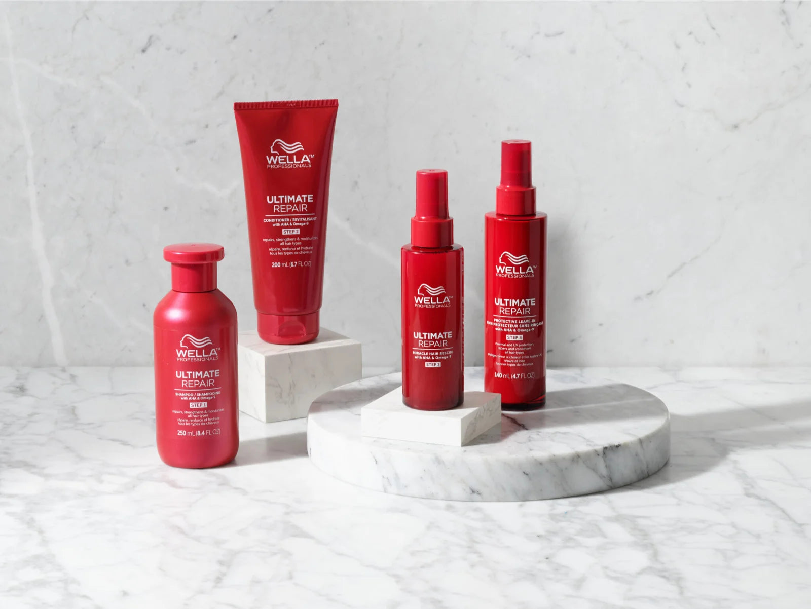 Pachet par deteriorat | Wella Ultimate (Șampon 250ml, Balsam 200ml, Tratament 140ml)