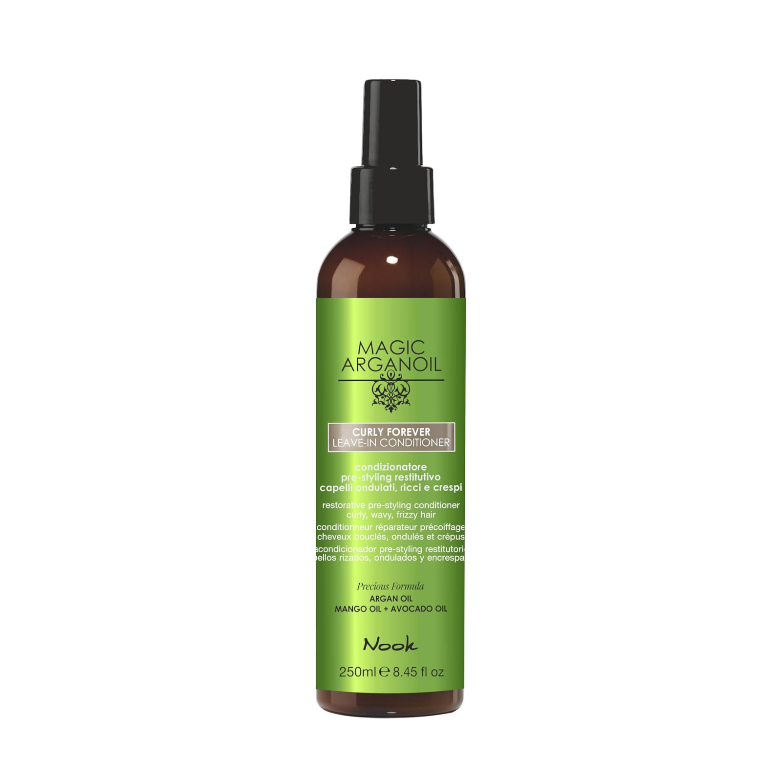 Balsam Leave-In hidratant pentru păr creț și ondulat | Nook Magic ArganOil Curly Forever Leave-In Conditioner 250ml