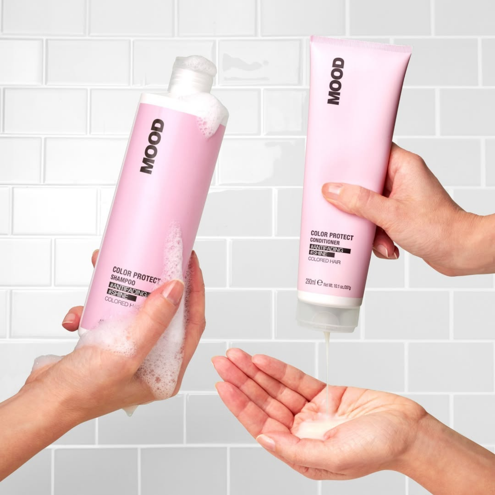 Pachet hidratare par vopsit si protectie culoare | Mood Color Protect ( Sampon 400ml, Balsam 290ml )