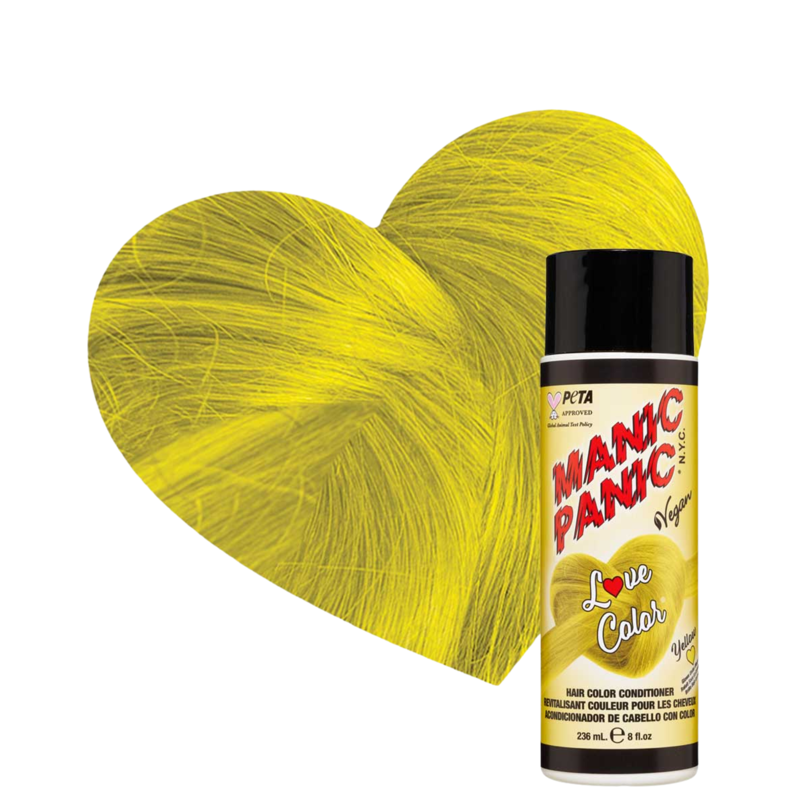 Balsam nuanțator pentru revitalizare culoare | Manic Panic Love Colors Conditioner Yellow Heart 236 ml