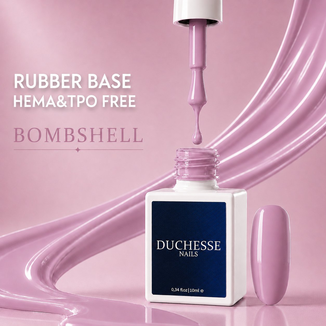 Rubber Base HEMA & TPO FREE, Nuanta Bombshell, 10 ml