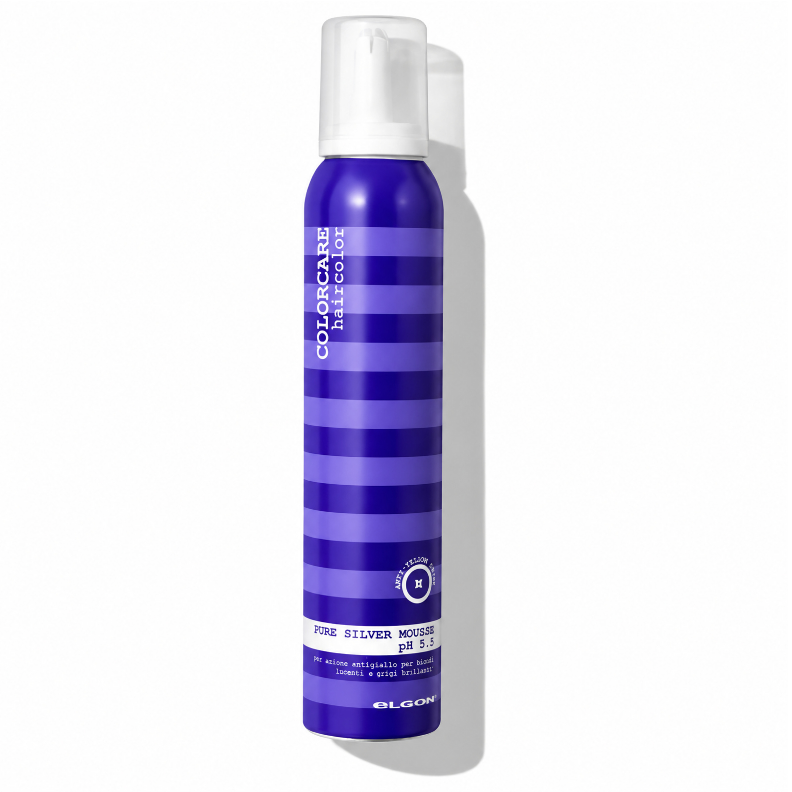 Mousse cu pigment violet pentru întreținerea părului vopsit blond | Elgon Colorcare Pure Silver Mousse PH 5.5 200 ml