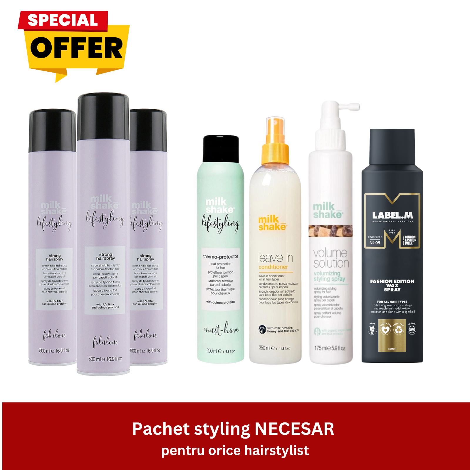 Pachet styling necesar - Milkshake & Label M