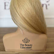 Cap de manechin cu păr natural lung pentru coafat The Beauty Education by Adriana Dobre original Beautifier Romania