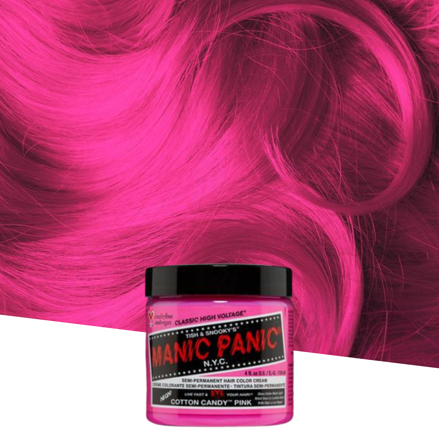 Vopsea de Par Semipermanenta Manic Panic Cotton Candy Pink