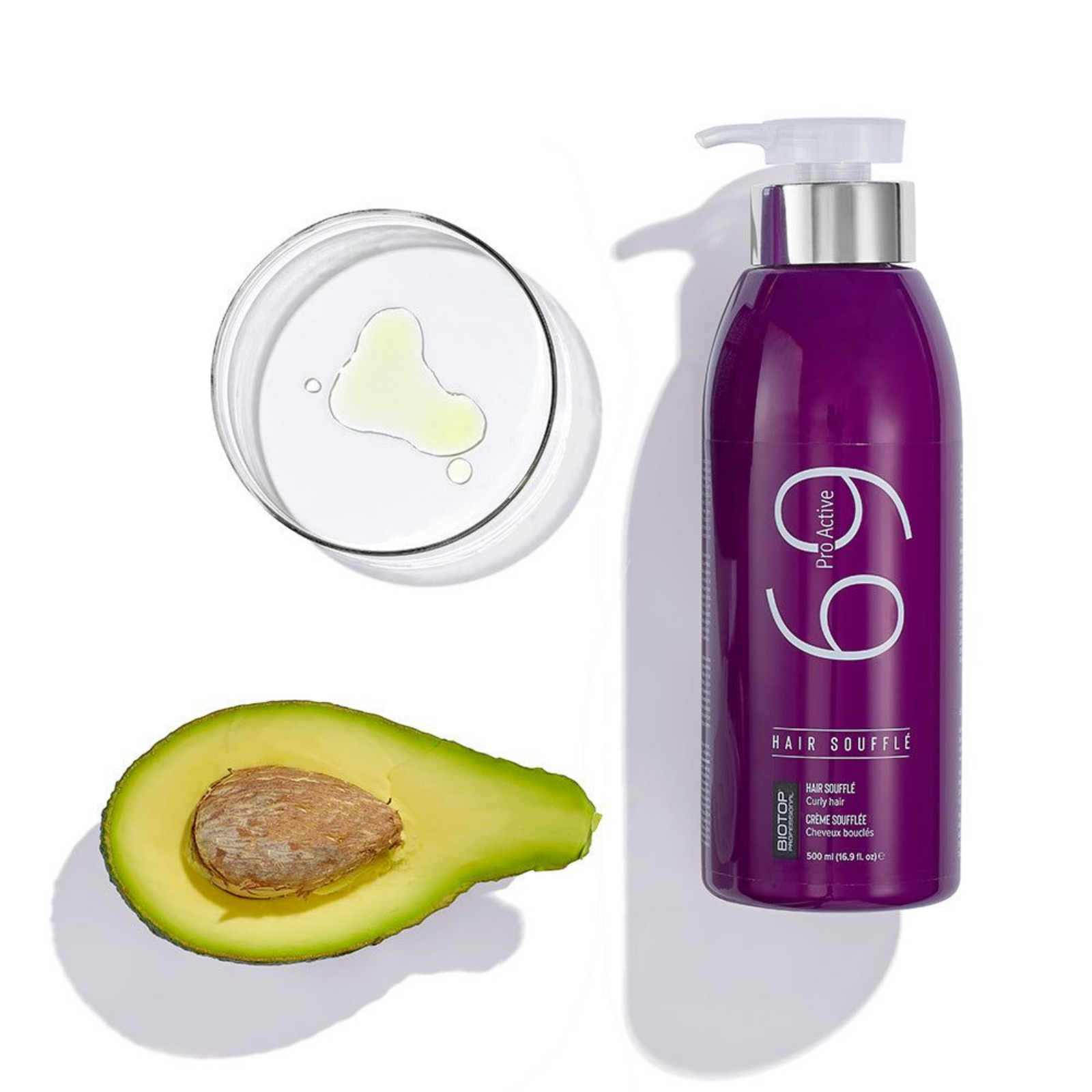Crema Leave In pentru parul ondulat  Biotop Pro Active 69 Hair Souffle