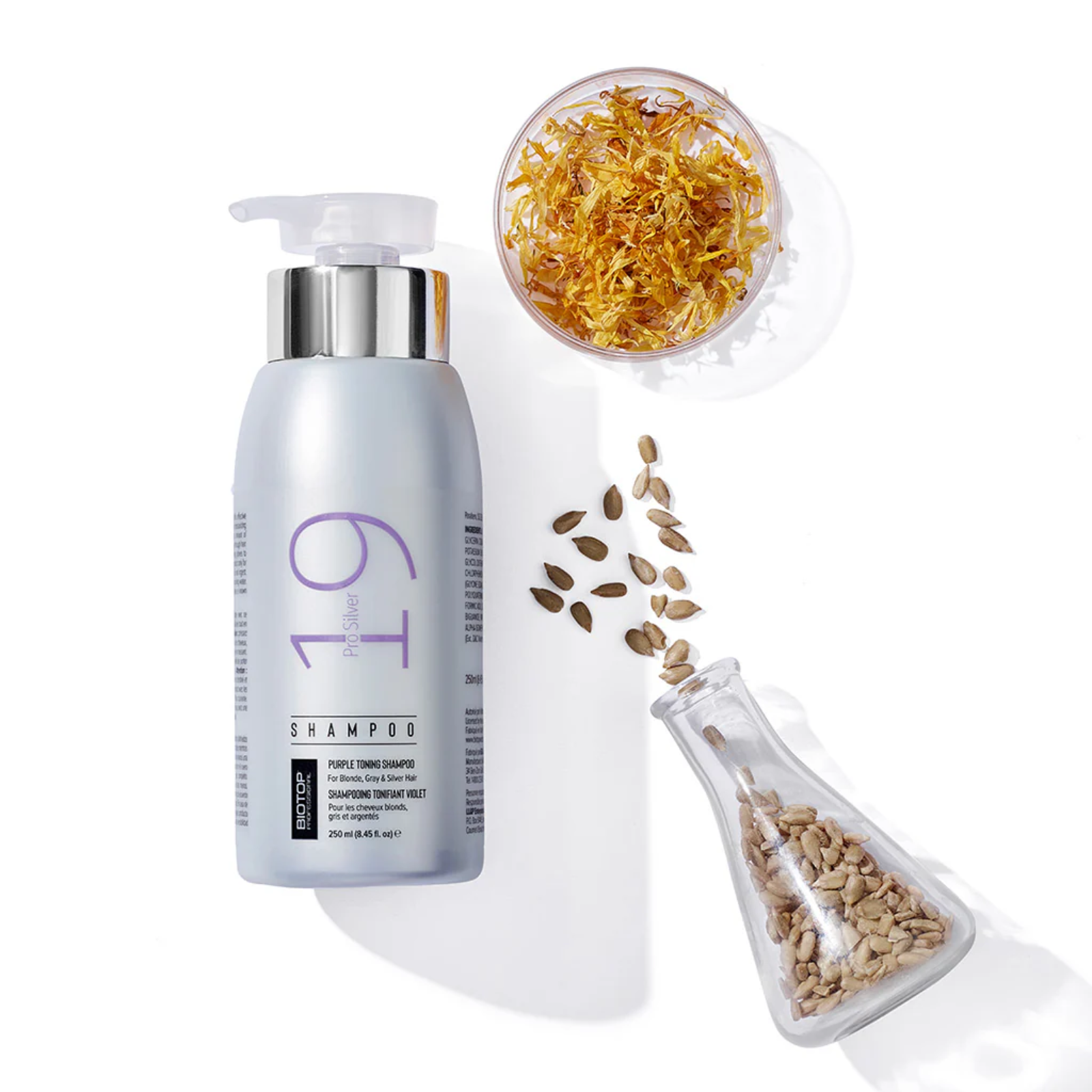 Sampon pentru par blond | Biotop Pro Silver 19 Shampoo